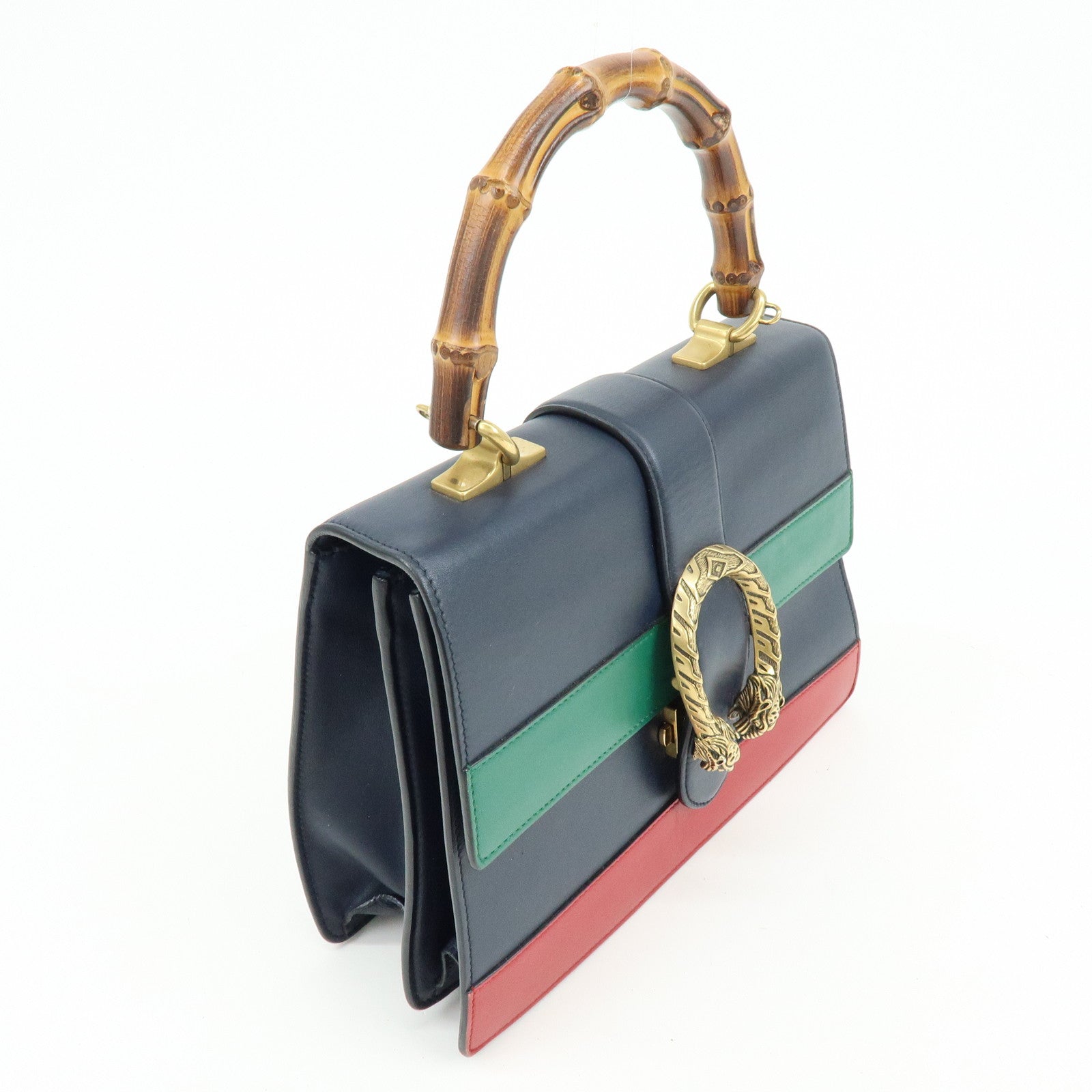GUCCI Dionysus Bamboo Leather 2Way Bag Hand Bag Shoulder Bag 448075