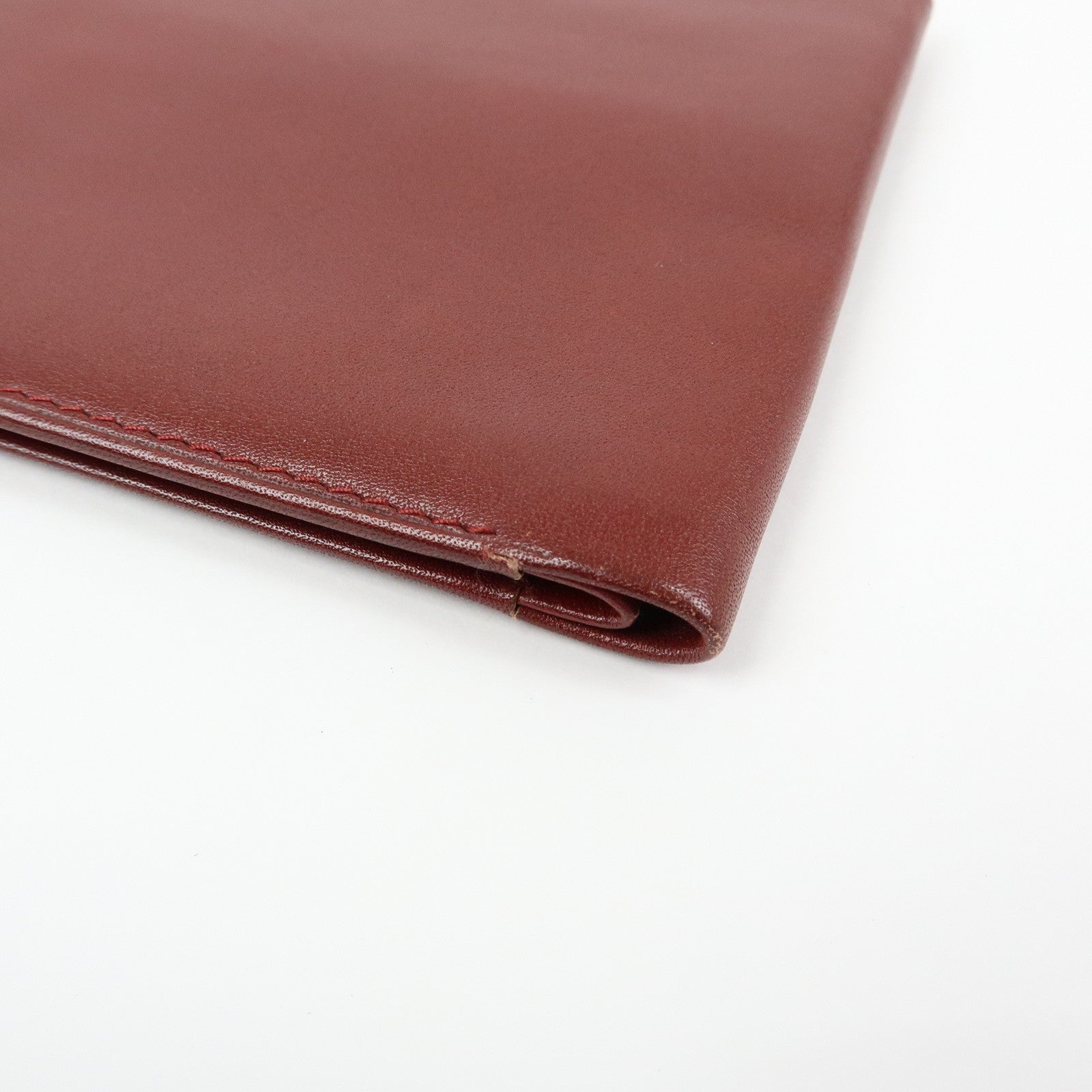 Cartier Set of 3 Leather Wallet 6 Rings Key Case Bordeaux Black