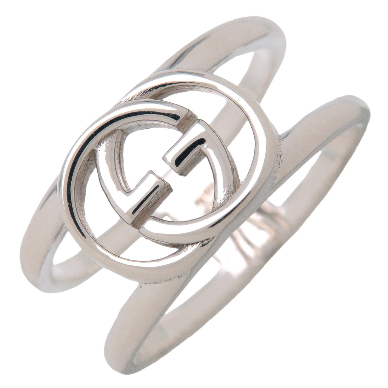 GUCCI Interlocking G Ring SV925  Silver #17 US7 EU54 HK15 298036