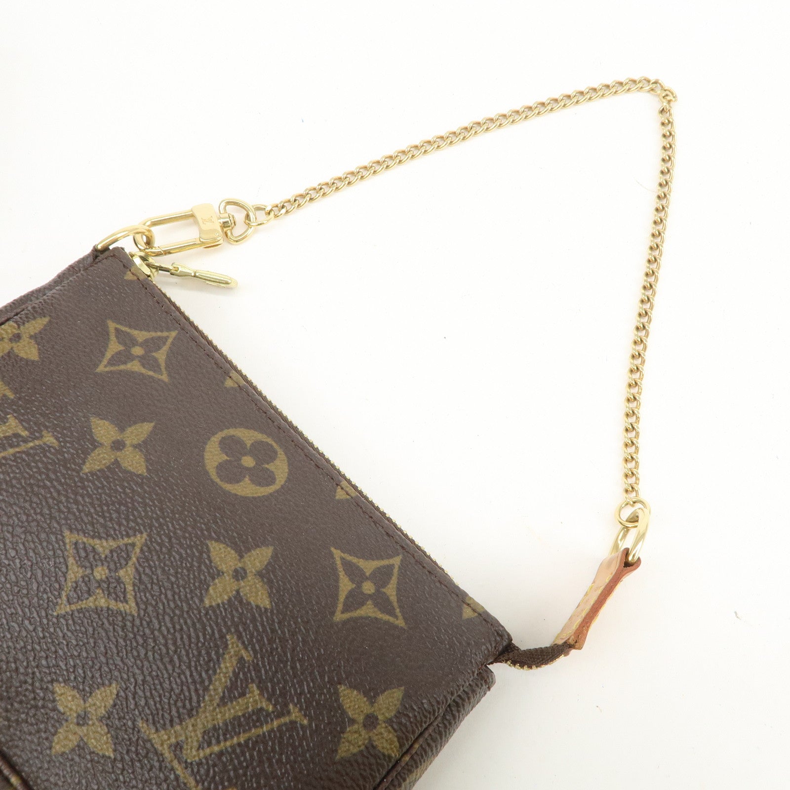 Louis Vuitton Monogram Mini Pochette Accessoires Hand Bag M58009