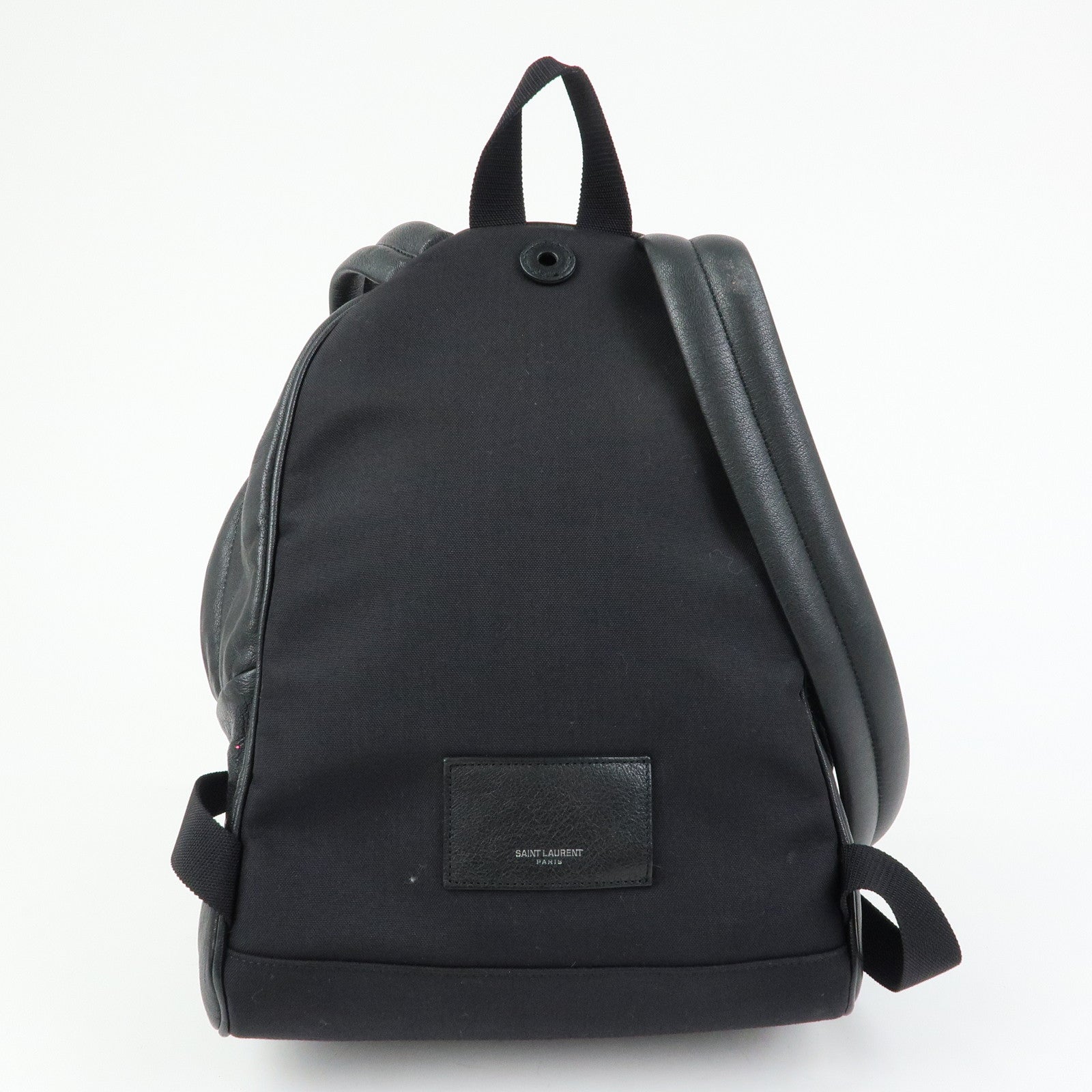 SAINT LAURENT PARIS CIty Leather Back Pack Ruck Sack Black