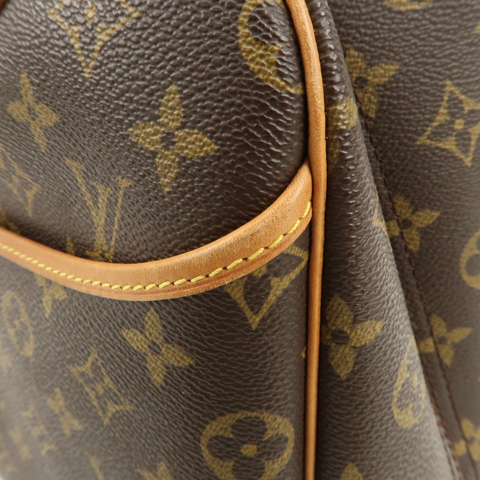 Louis Vuitton Monogram Deauville Hand Bag Brown M47270 Used