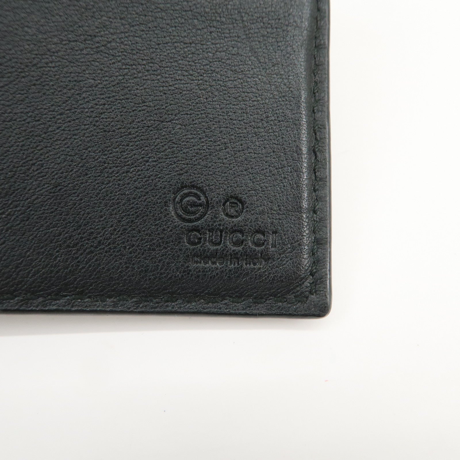 GUCCI Micro Guccissima Leather Bi-fold Wallet Card Case 544478