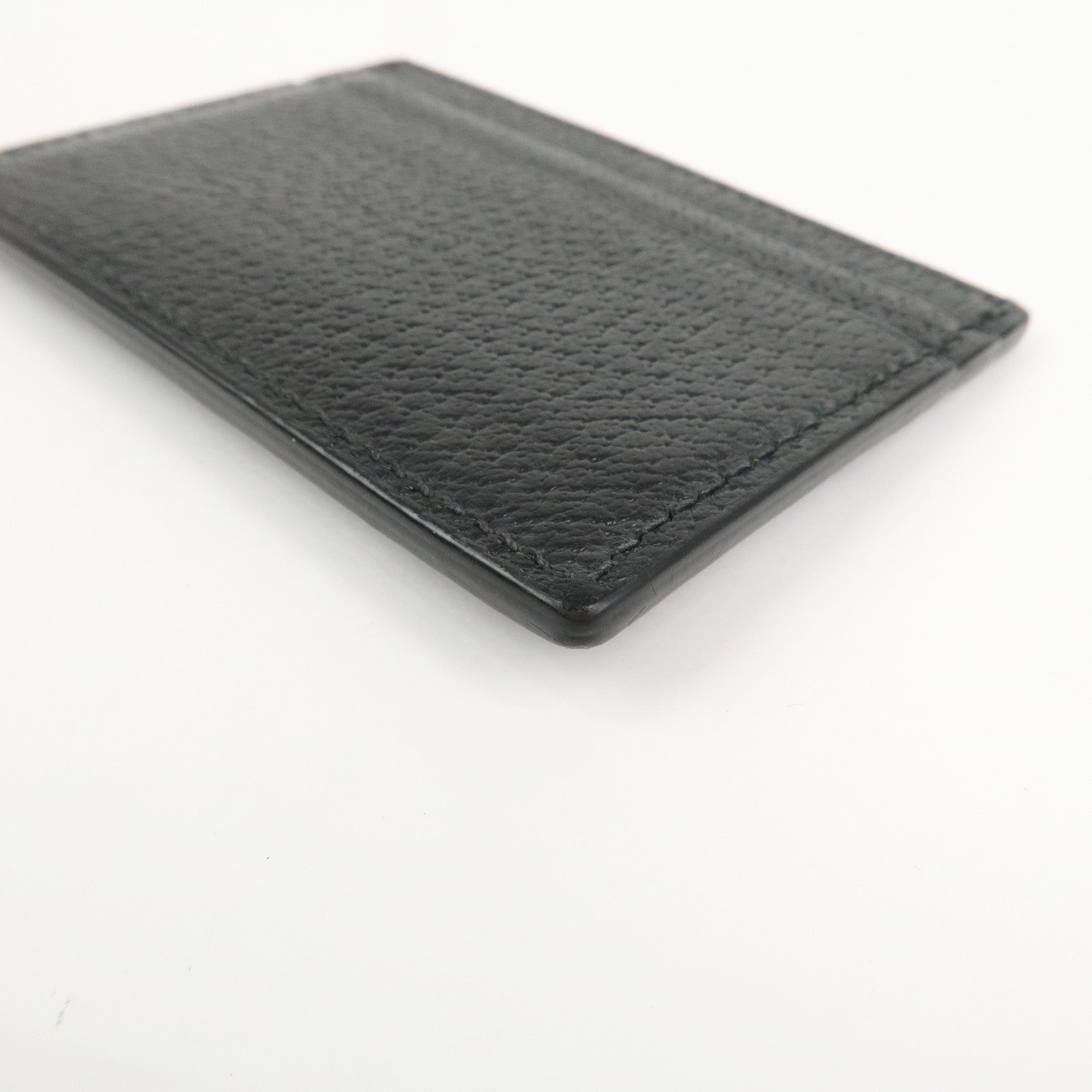 GUCCI Animalier Leather Card Case Card Holder Black 523685