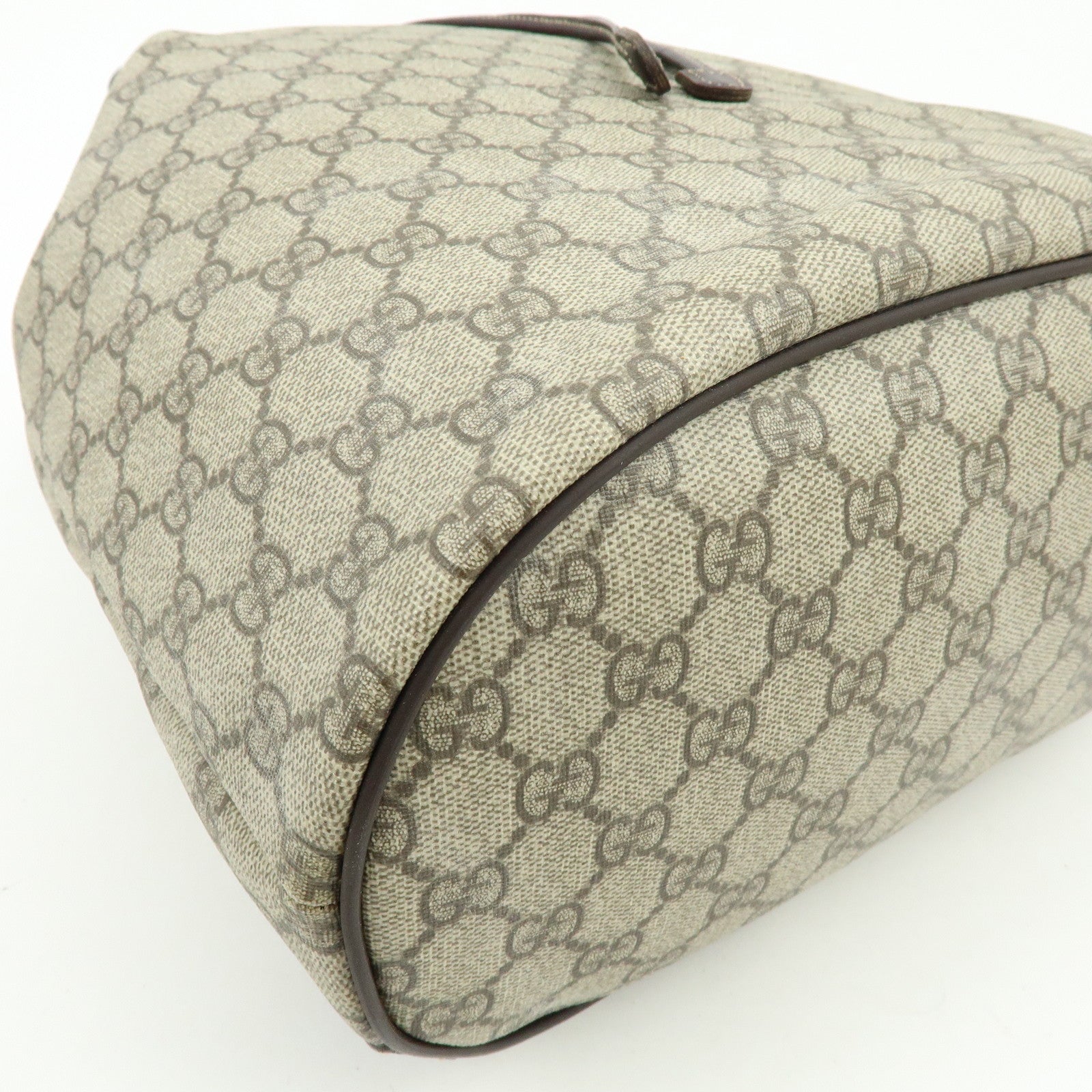 GUCCI GG Supreme Leather Backpack Rucksack Beige Brown 189745