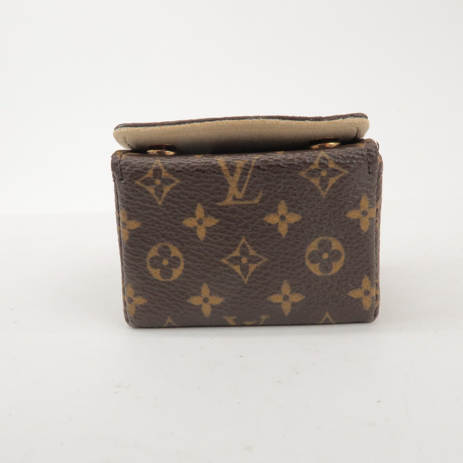 Louis Vuitton Monogram Set of 2 Ring Case Jewelry Case Brown