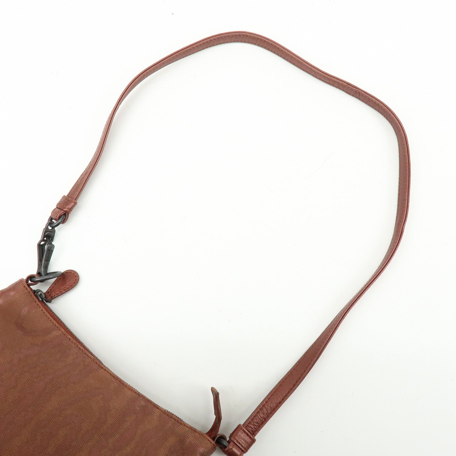 BOTTEGA VENETA Leather Shoulder Bag Metallic Brown 196484