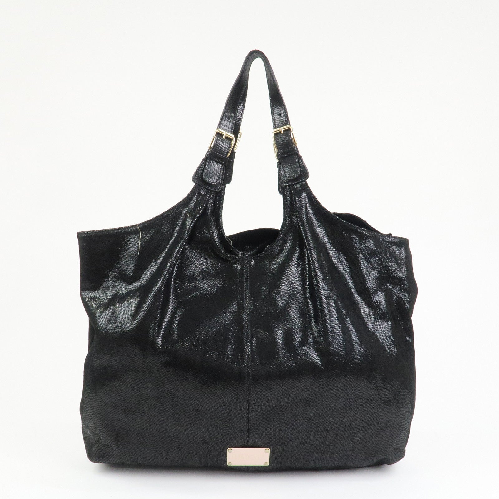 VALENTINO RED Valentino Leather Ribbon Tote Bag Shoulder Bag Black