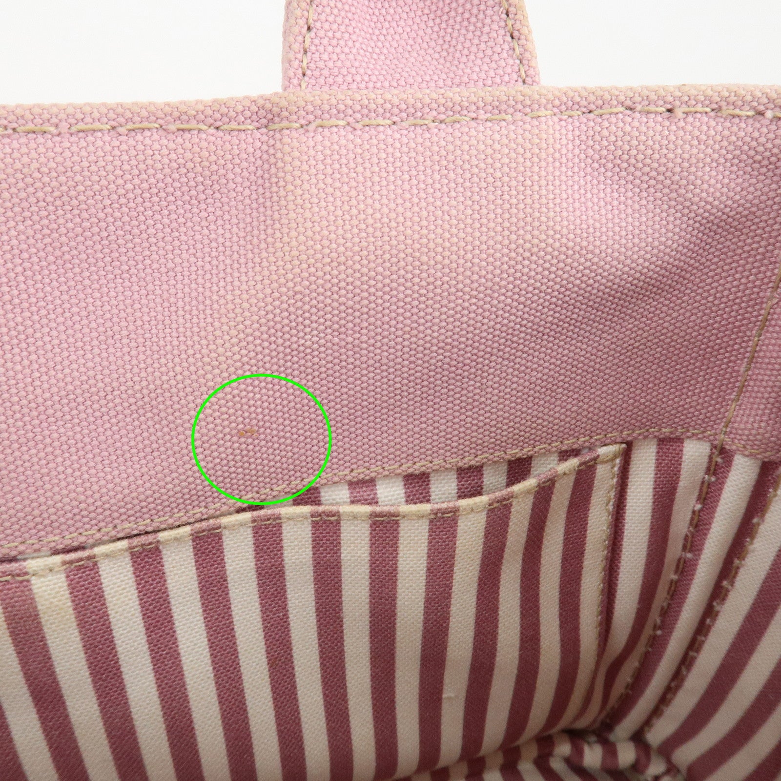 PRADA Canapa Mini Denim Hand Bag Tote Bag Pink 1BG439 Used