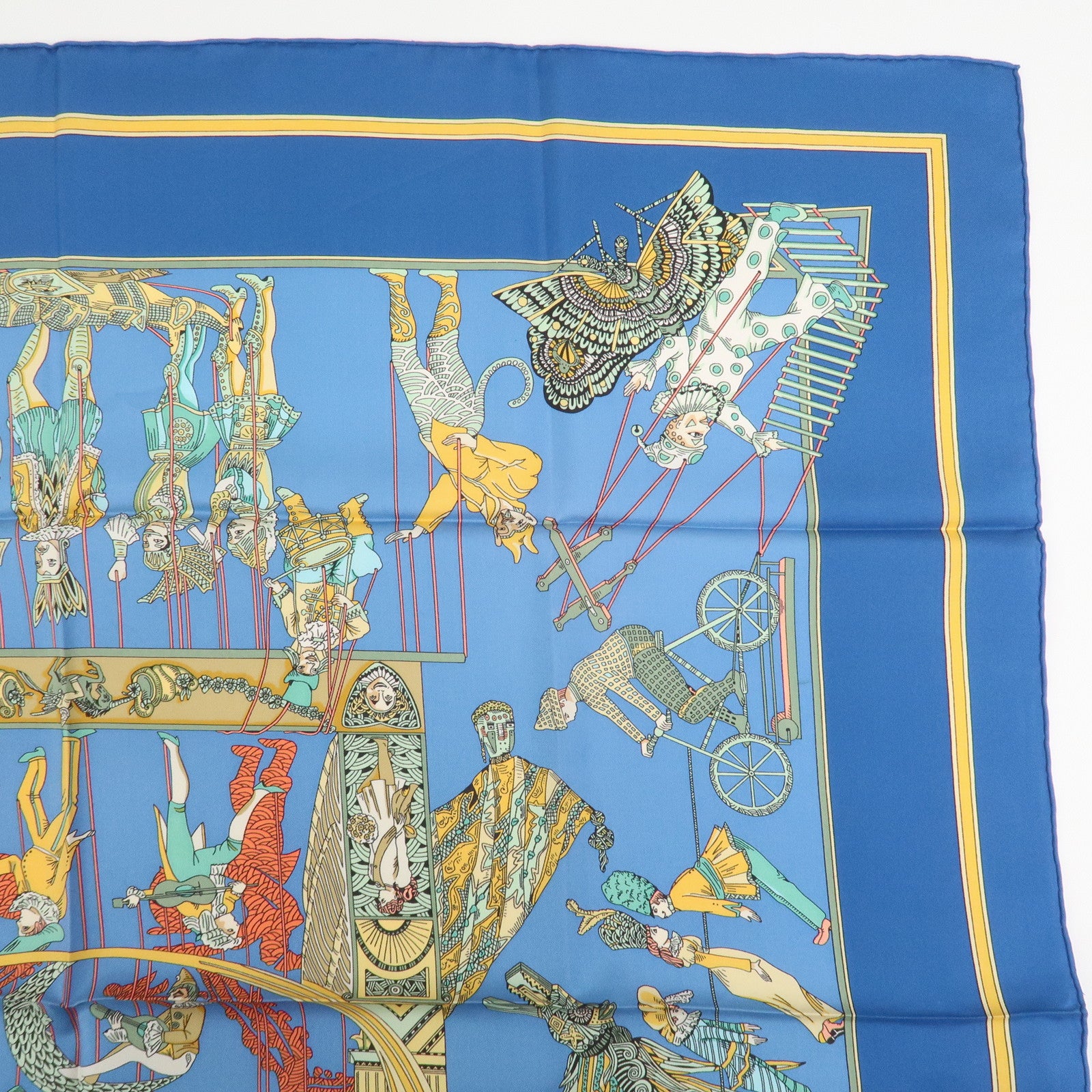 HERMES Carre 90 Silk 100% Scarf LE TEMPS des MARIONNETTES