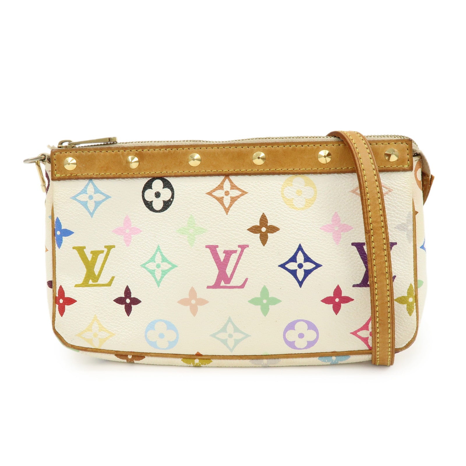 Louis Vuitton Monogram Multicolor Pochette Accessoires Blanc M92649