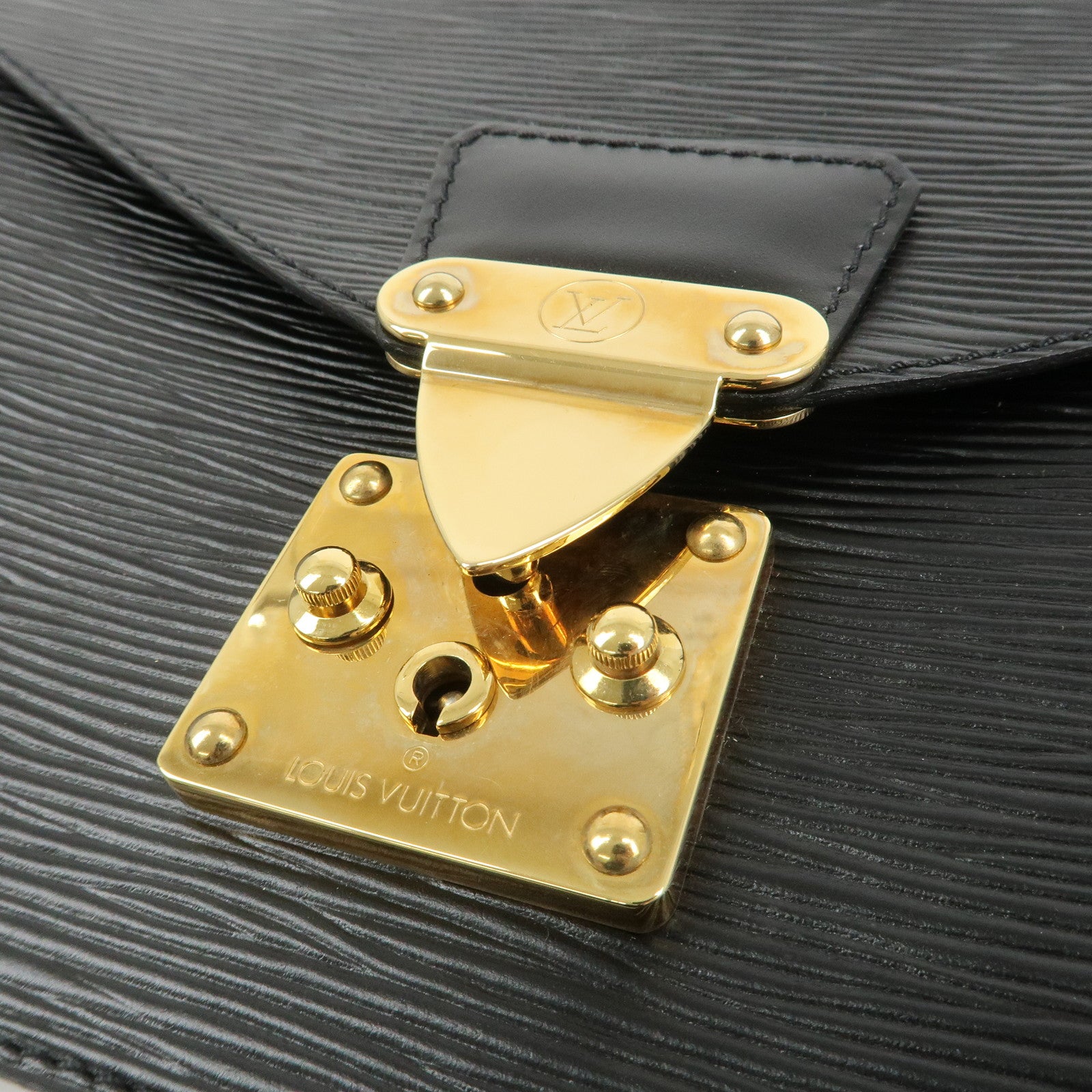 Louis Vuitton Epi Concorde Leather Hand Bag Noir Black M52132