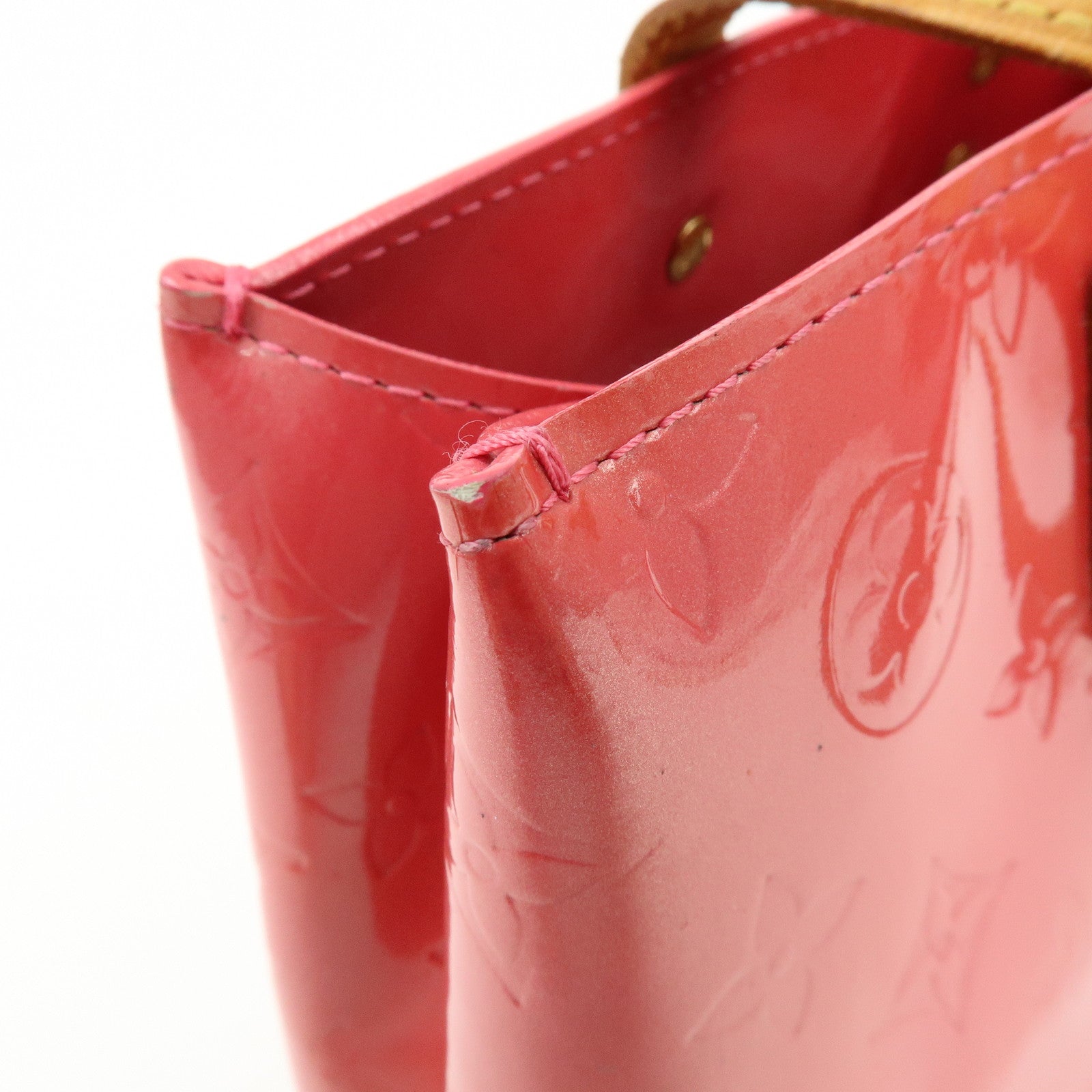 Louis Vuitton Monogram Vernis Reade PM Hand Bag Framboise M9132F