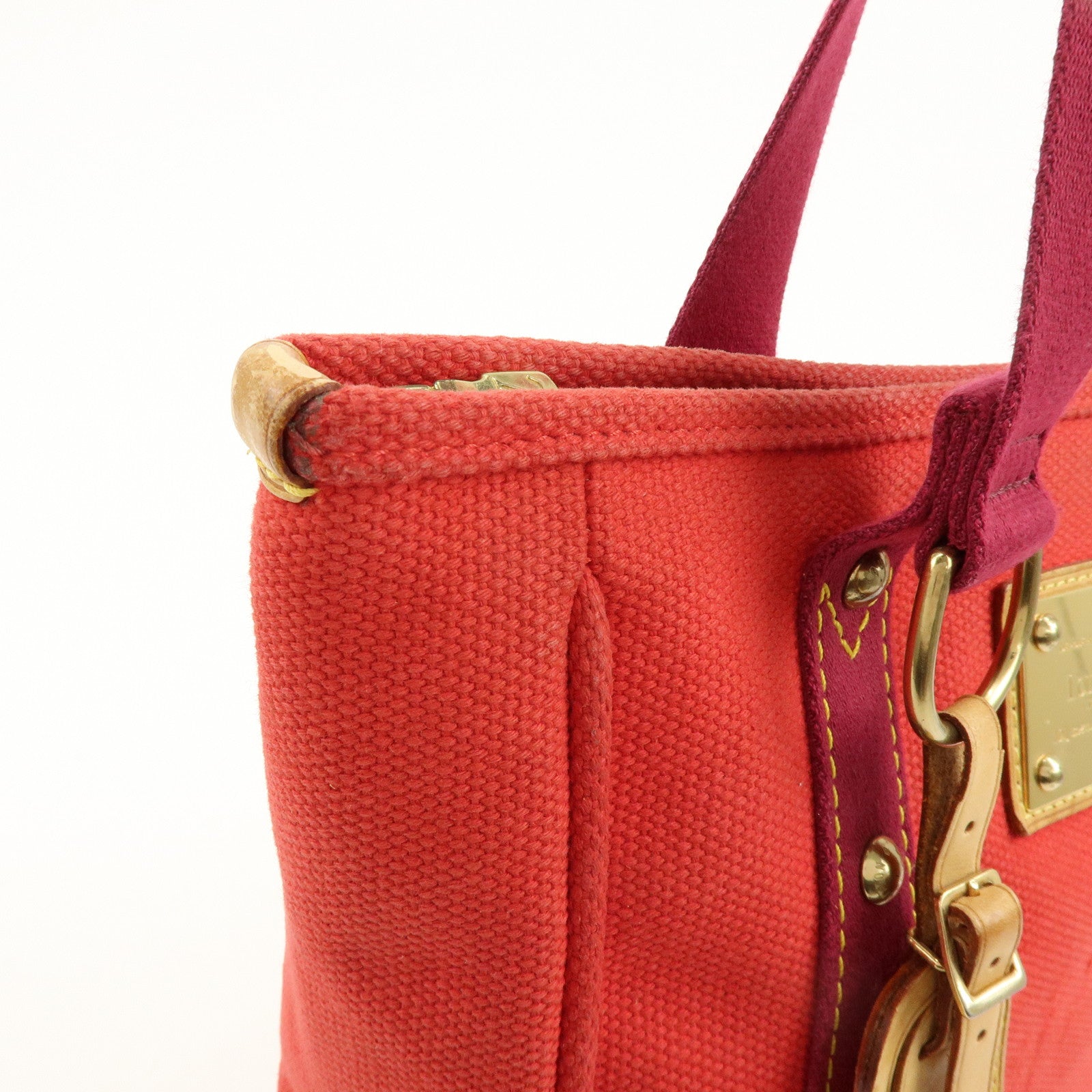 Louis Vuitton Antigua Cabas MM Tote Bag Hand Bag Rouge M40034