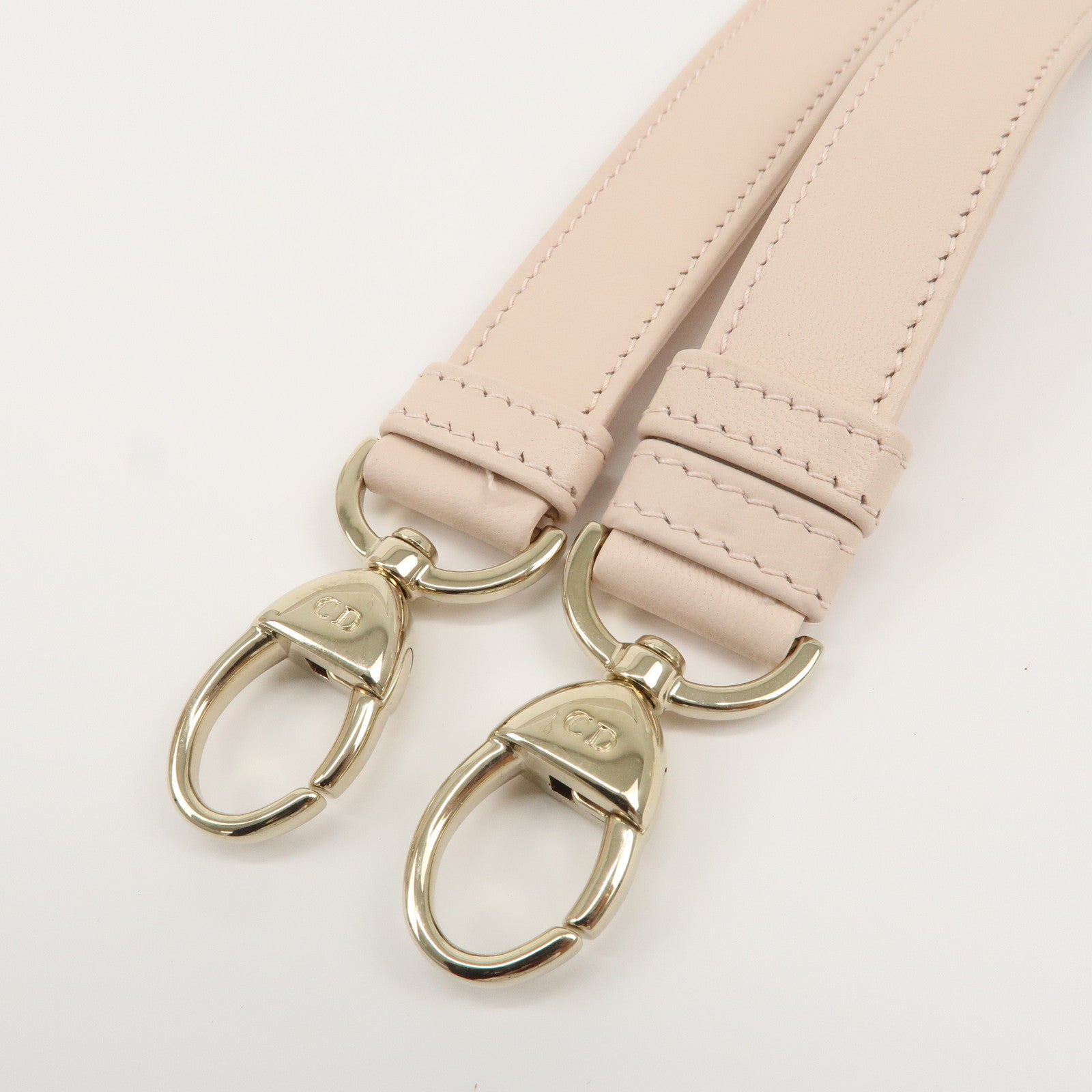 Christian Dior Cannage Leather 2Way Bag Shoulder Bag Pink Beige Used