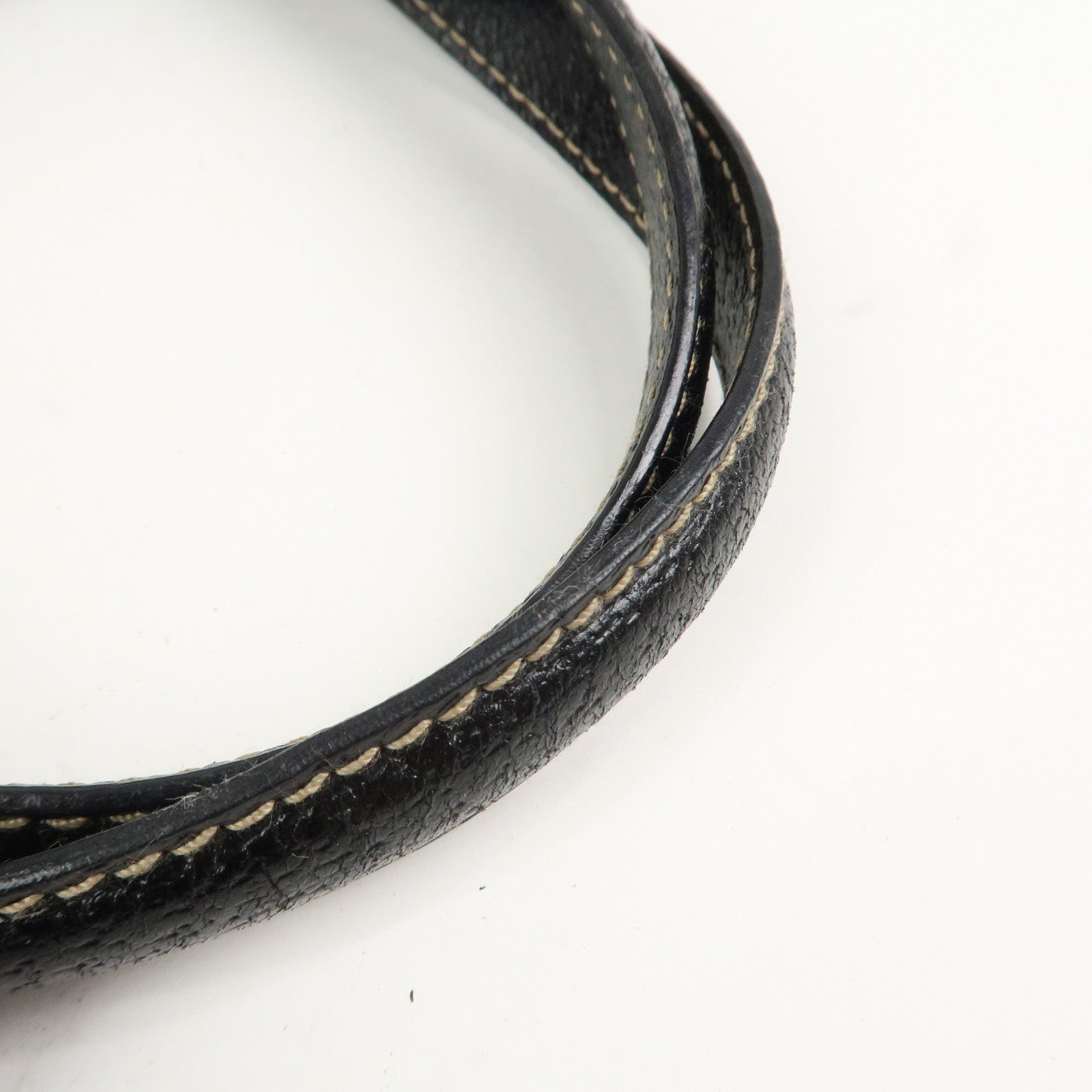 Ferragamo Gancini Leather 2 Way Bag Hand Bag Shoulder Bag Black