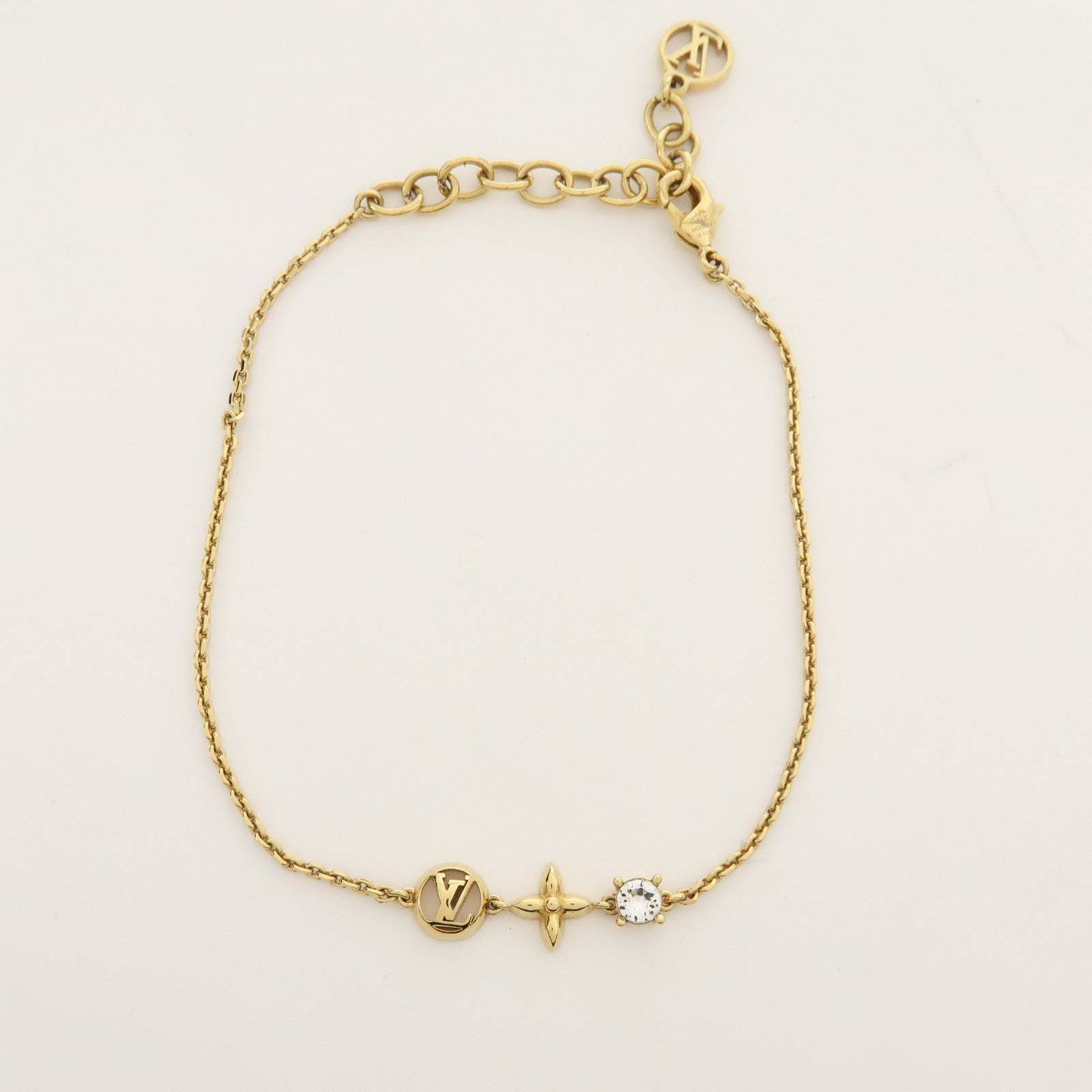 Louis Vuitton Petit Louis Metal Strass Bracelet Gold M00374