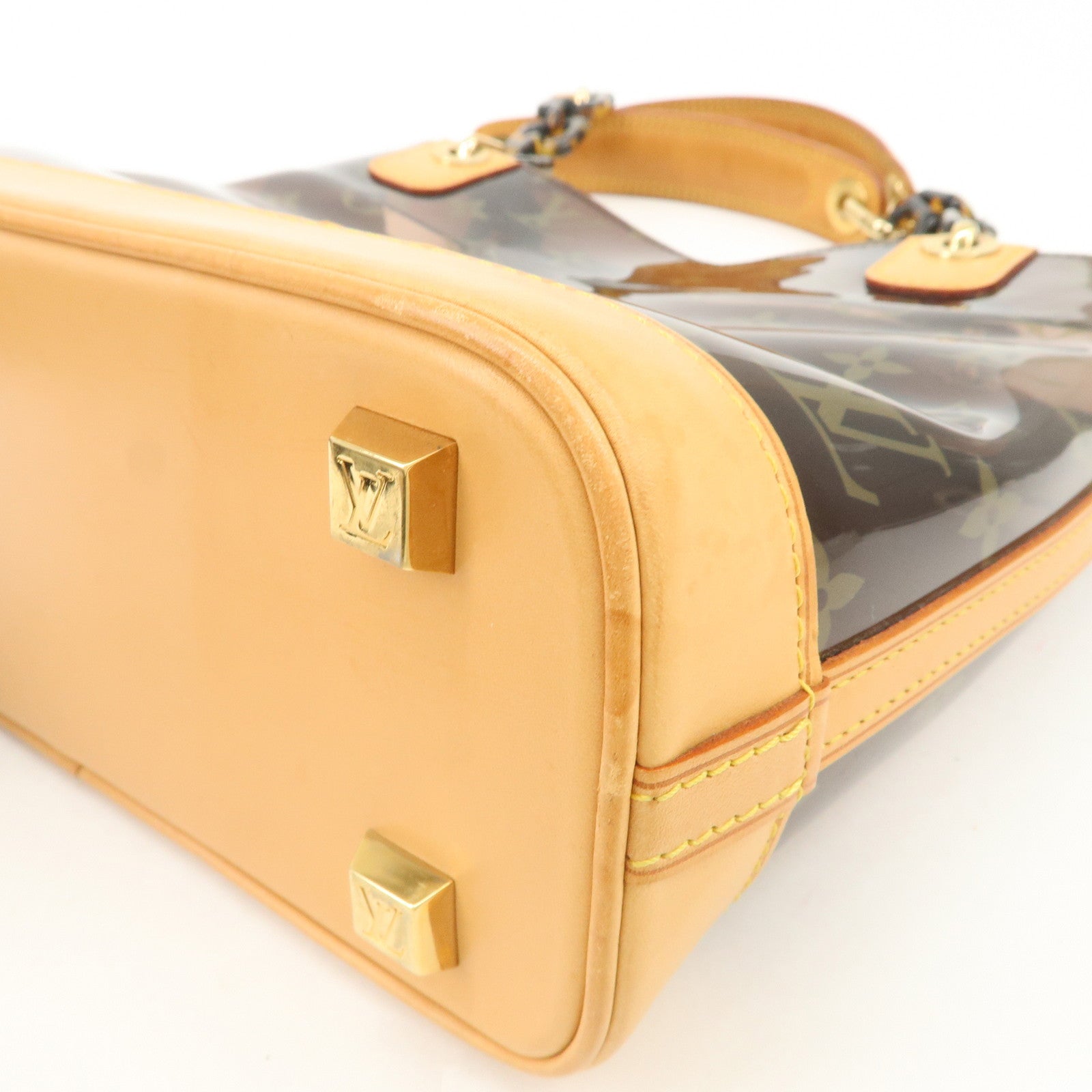 Louis Vuitton Monogram Vinyl Cabas Ambre PM Tote Bag Brown M92502