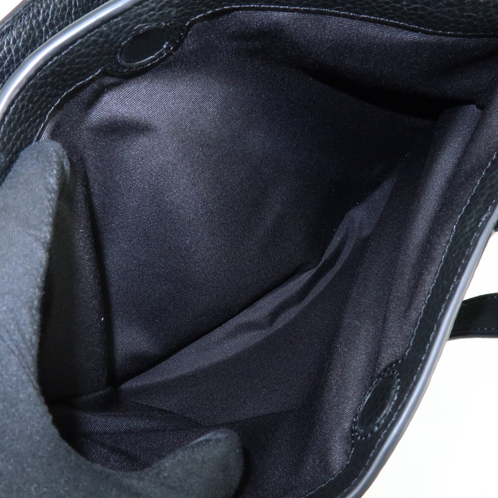 COACH Leather Tote Bag Hand Bag Shoulder Bag Black