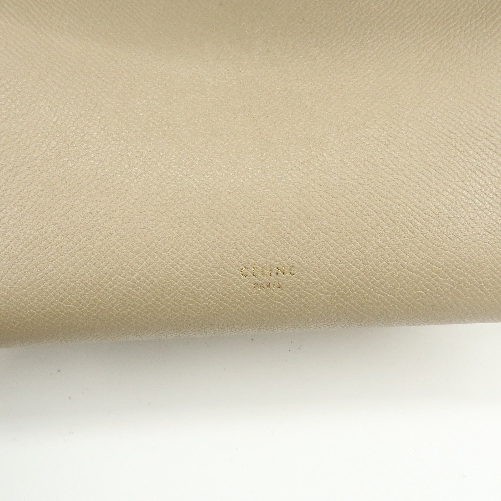 CELINE Belt Bag Leather 2WAY Bag Hand Bag Shoulder Bag Greige