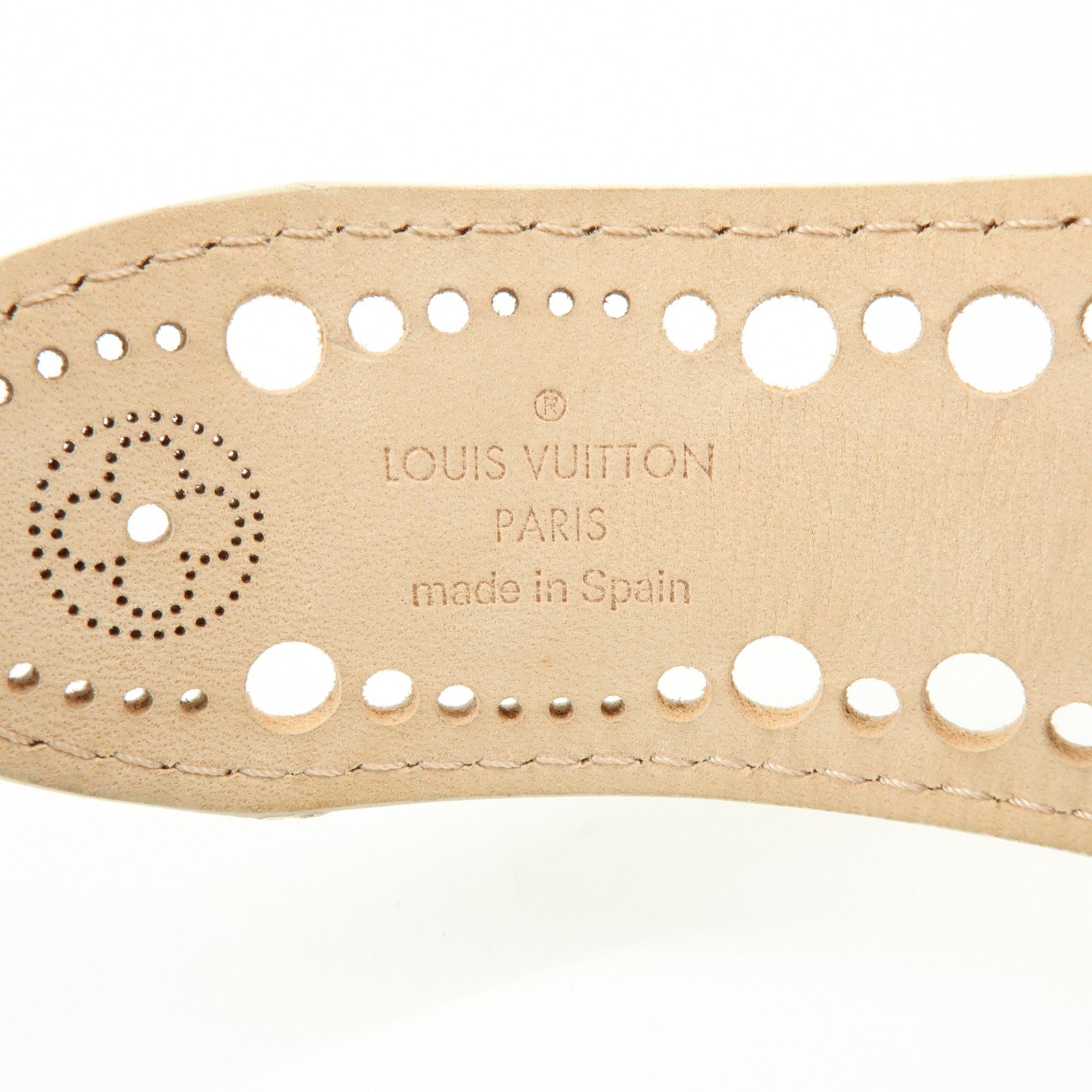 Louis Vuitton Leather Ceinture Phoenix Belt Ivory 85/34 M9680