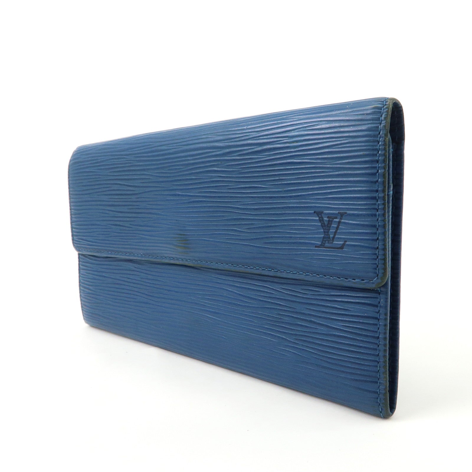 Louis Vuitton Epi Set of 3 Long Wallet Blue Green M63574 M63575 Used