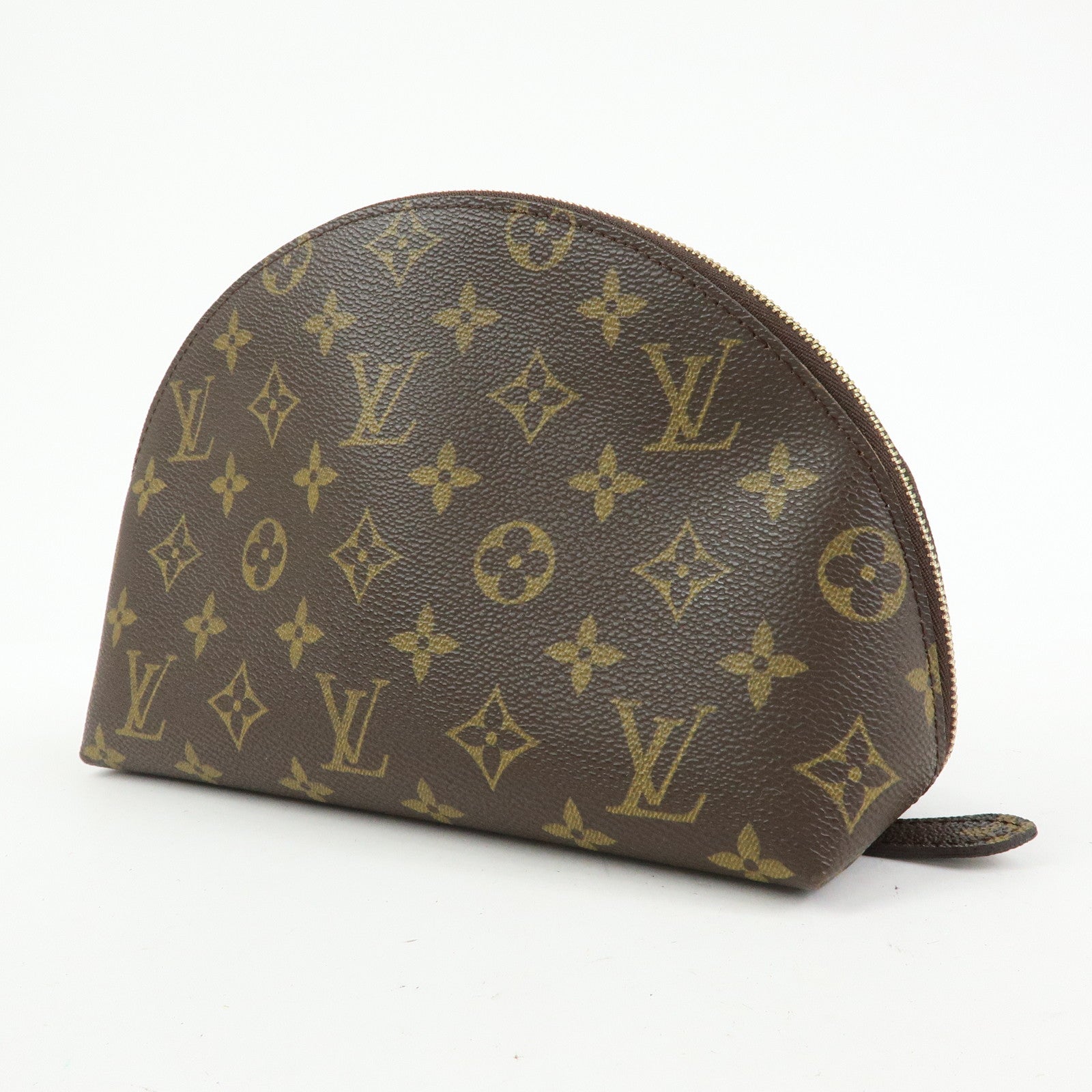 Louis Vuitton Monogram Trousse Demi Ronde Cosmetic Pouch M47520