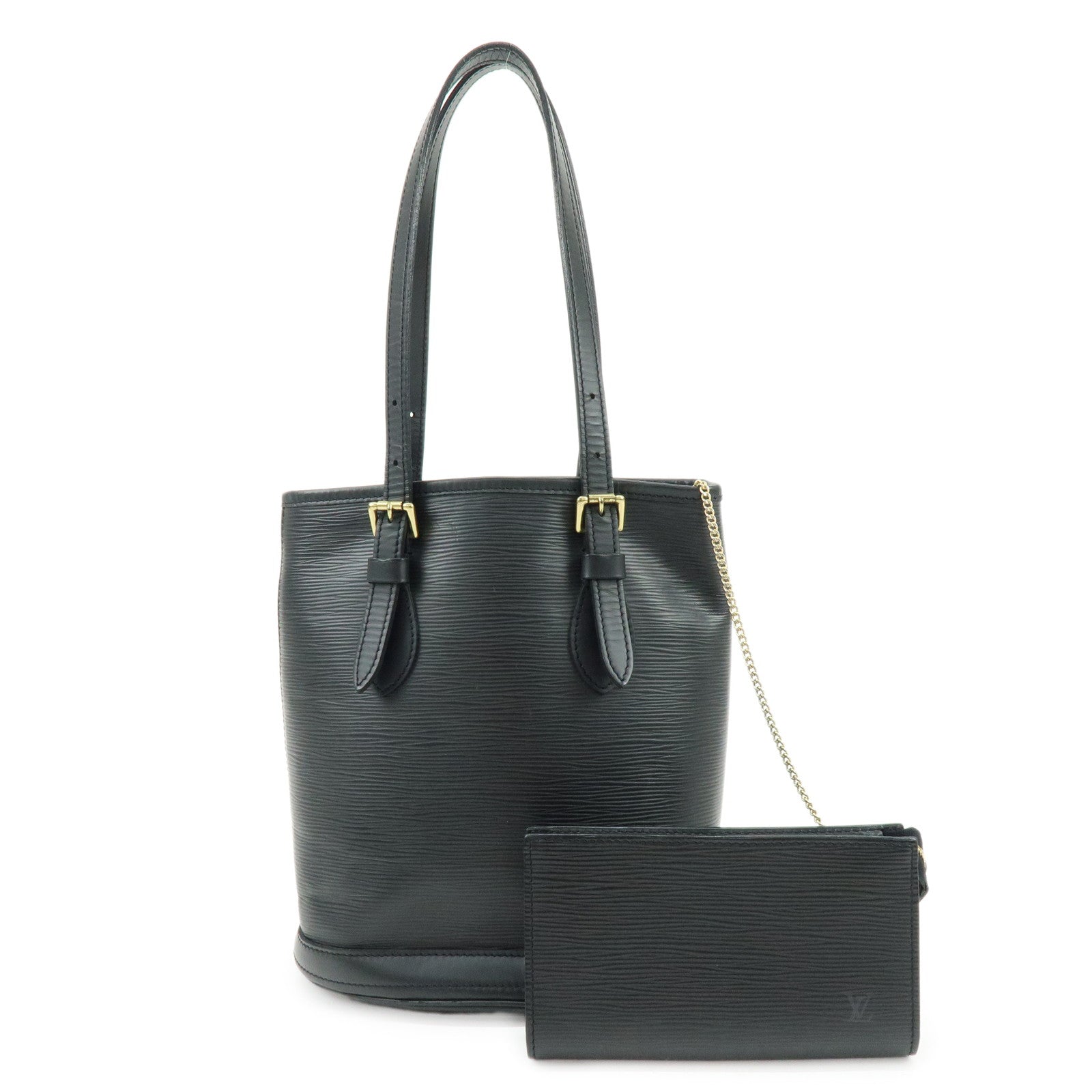 Louis Vuitton Epi Petit Bucket PM Shoulder Bag Noir M58992