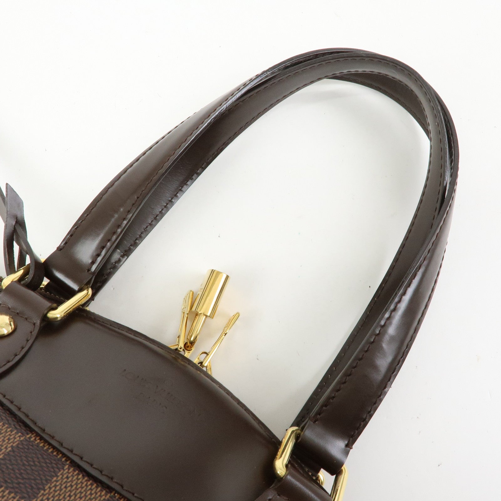 Louis Vuitton Damier Ebene Verona PM Hand Bag Brown N41117