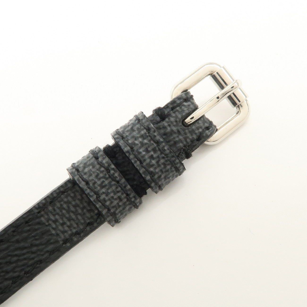 Louis Vuitton Damier Glaphite Bracelet Sign It Black Silver M6616E