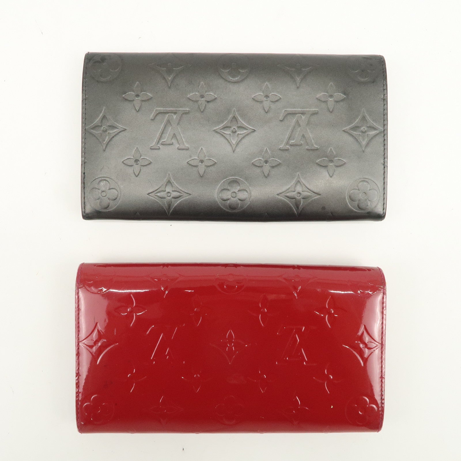 Louis Vuitton Monogram Matte Vernis Set of 2 Wallet M93530/M65142