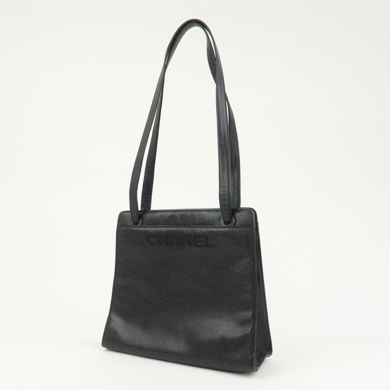 CHANEL COCO Mark Caviarskin Shoulder Bag Hand Bag Black