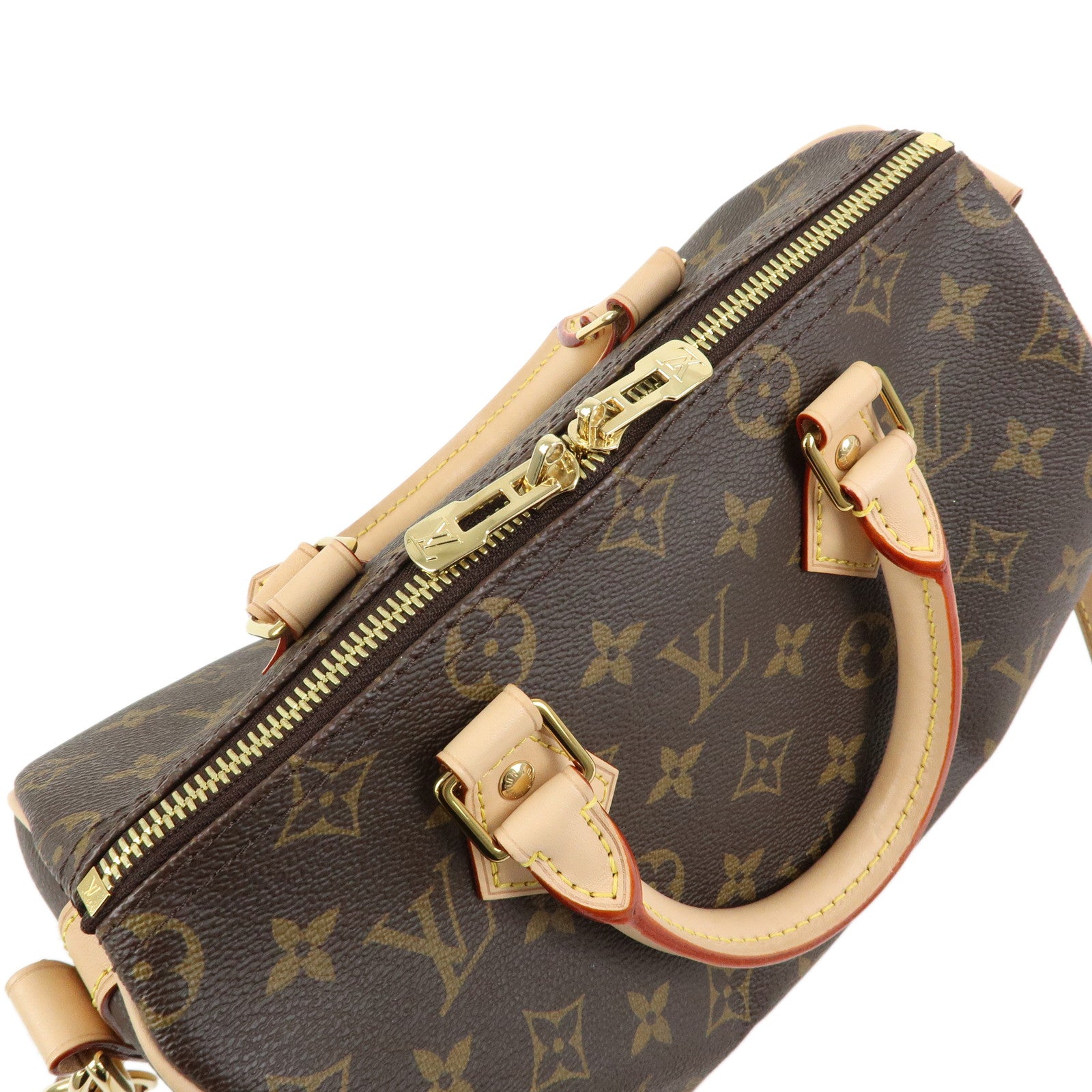 Louis Vuitton Monogram Speedy Bandouliere 25 2Way Bag Brown M46977