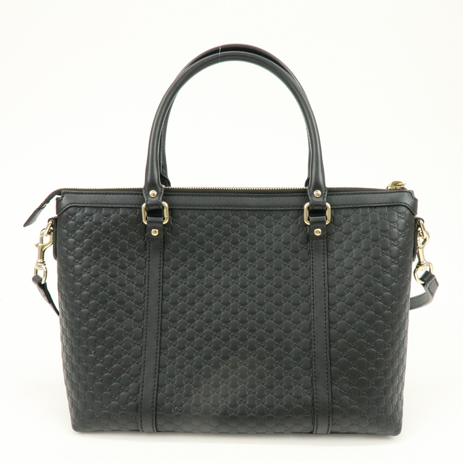 GUCCI Micro Guccissima Leather 2Way Bag Hand Bag Shoulder Bag Black