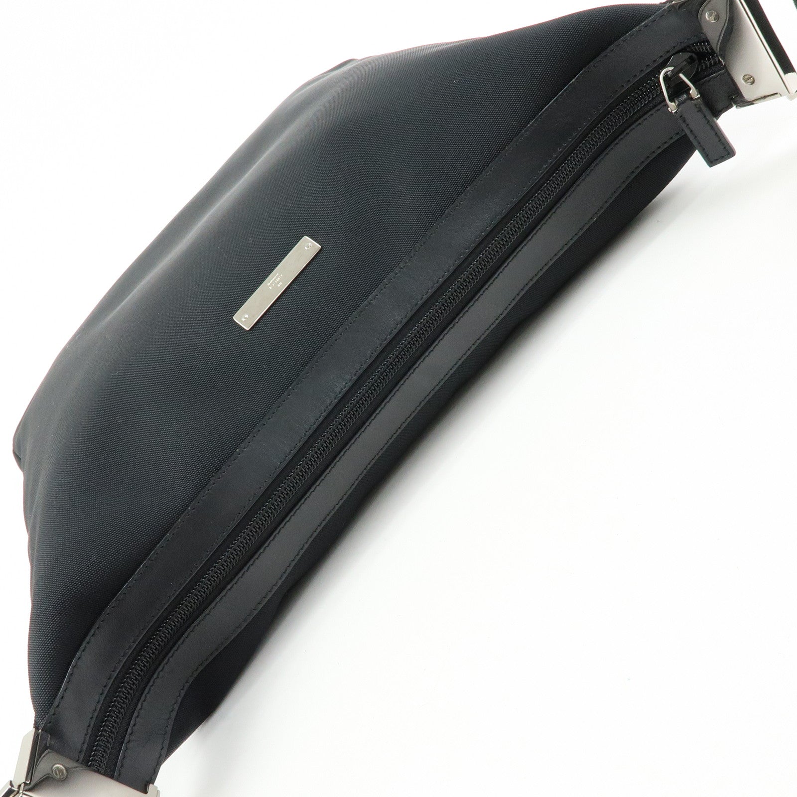 GUCCI Nylon Leather Shoulder Bag Crossbody Bag Black 34037