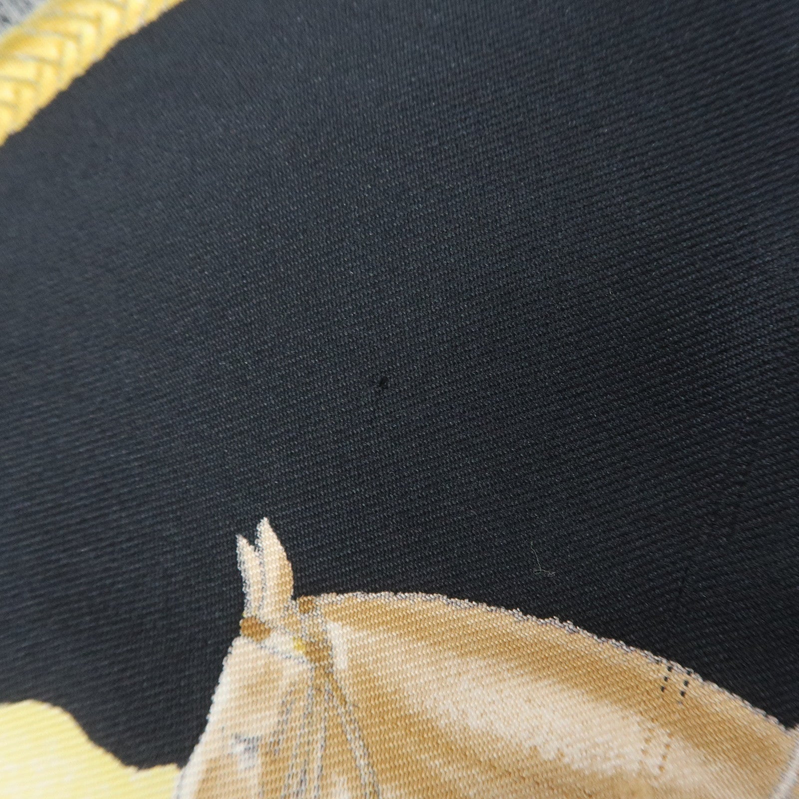 HERMES Carre 90 Silk 100% Scarf  LE LAISSER COURRE Black