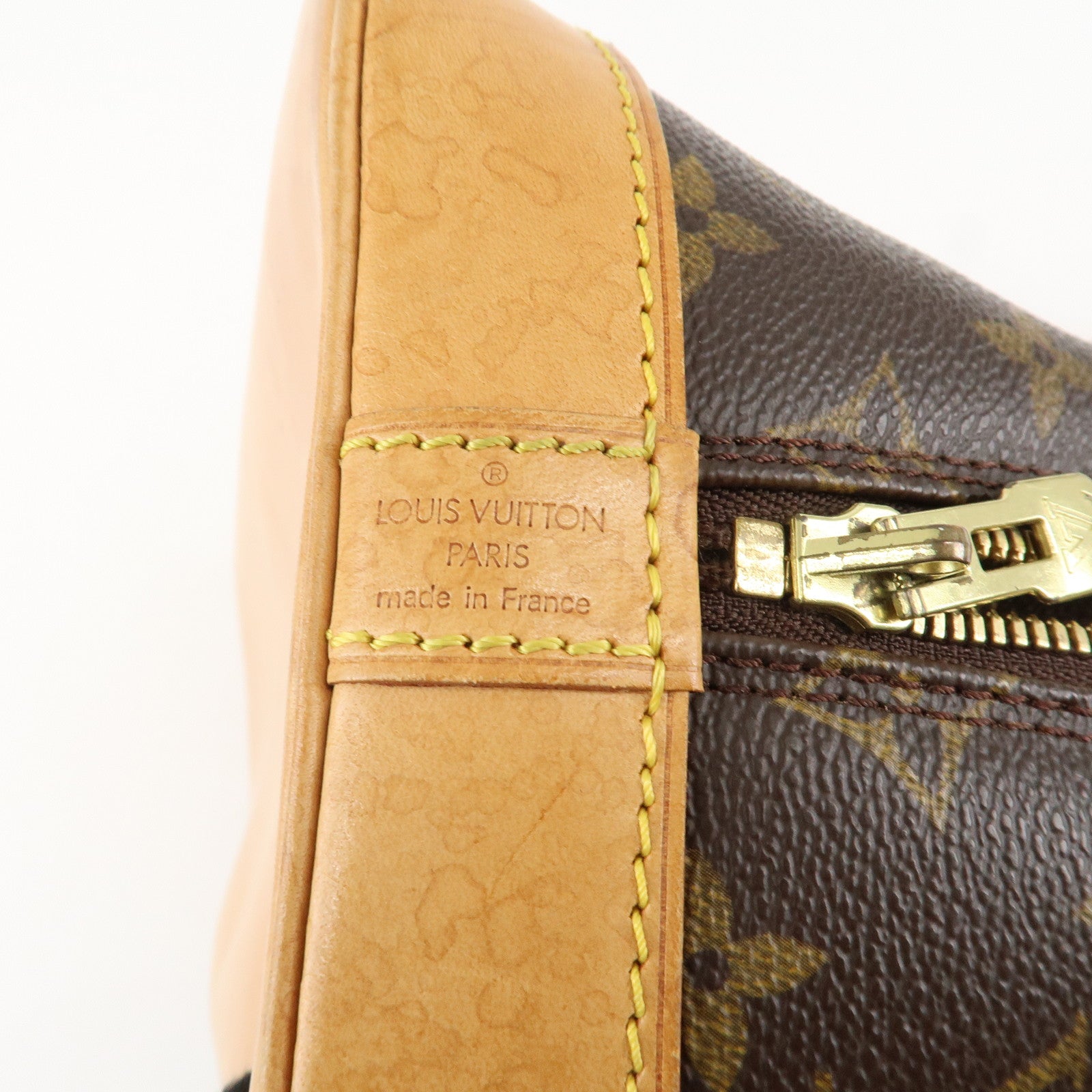 Louis Vuitton Monogram Alma Hand Bag Brown Brown M51130 Used