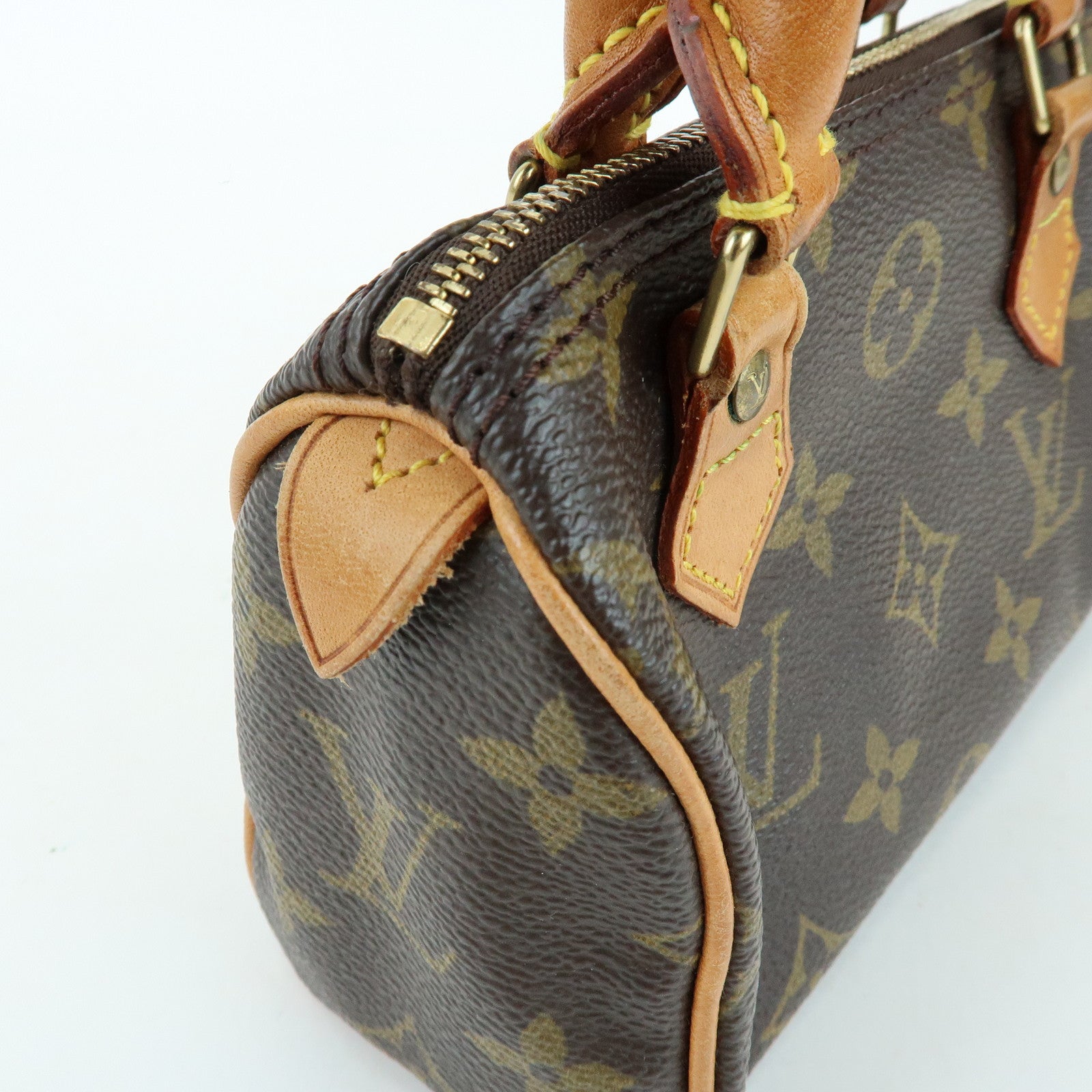 Louis Vuitton Monogram Mini Speedy Hand Shoulder Bag Brown M41534