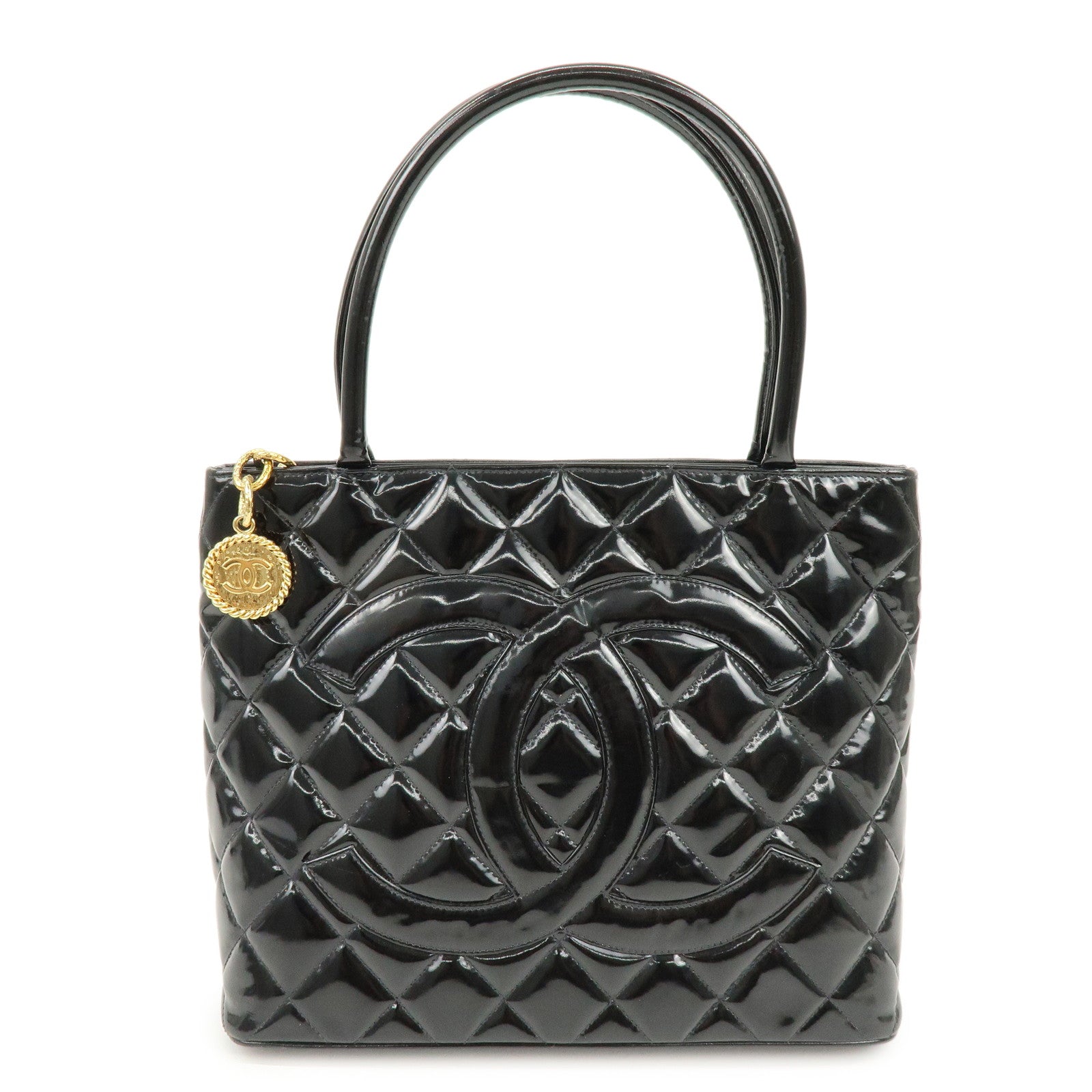 CHANEL Matelasse COCO Mark Medallion Tote Bag Hand Bag A01804