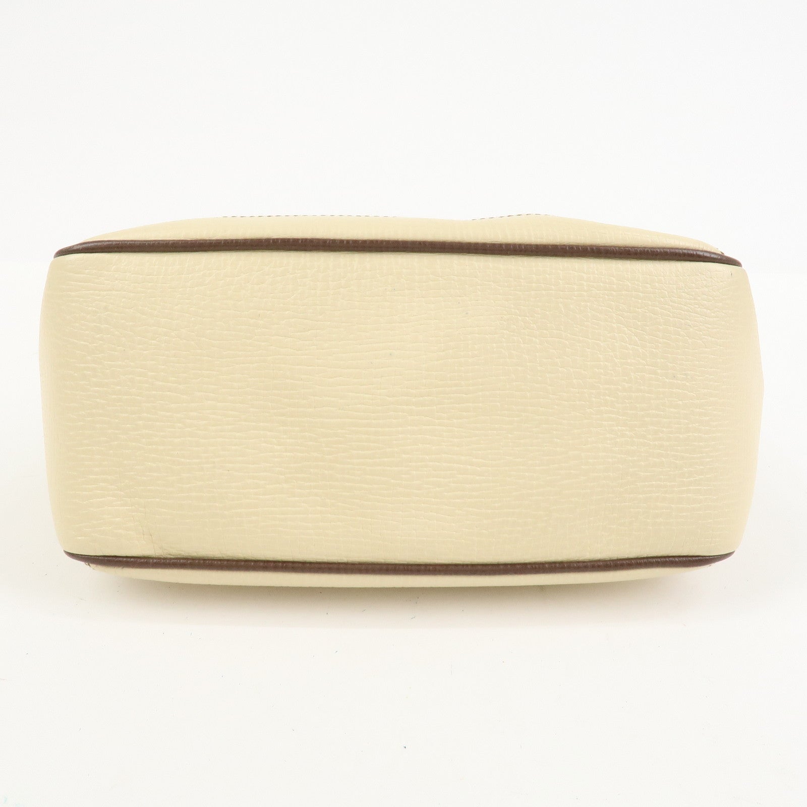 LOEWE Logo Leather Hand Bag Ivory