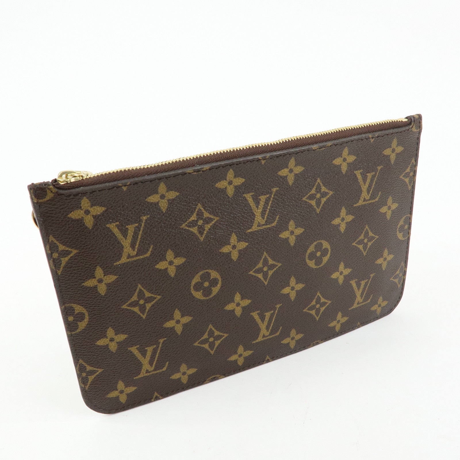 Louis Vuitton Monogram Pouch for Neverfull MM Tote Bag Brown