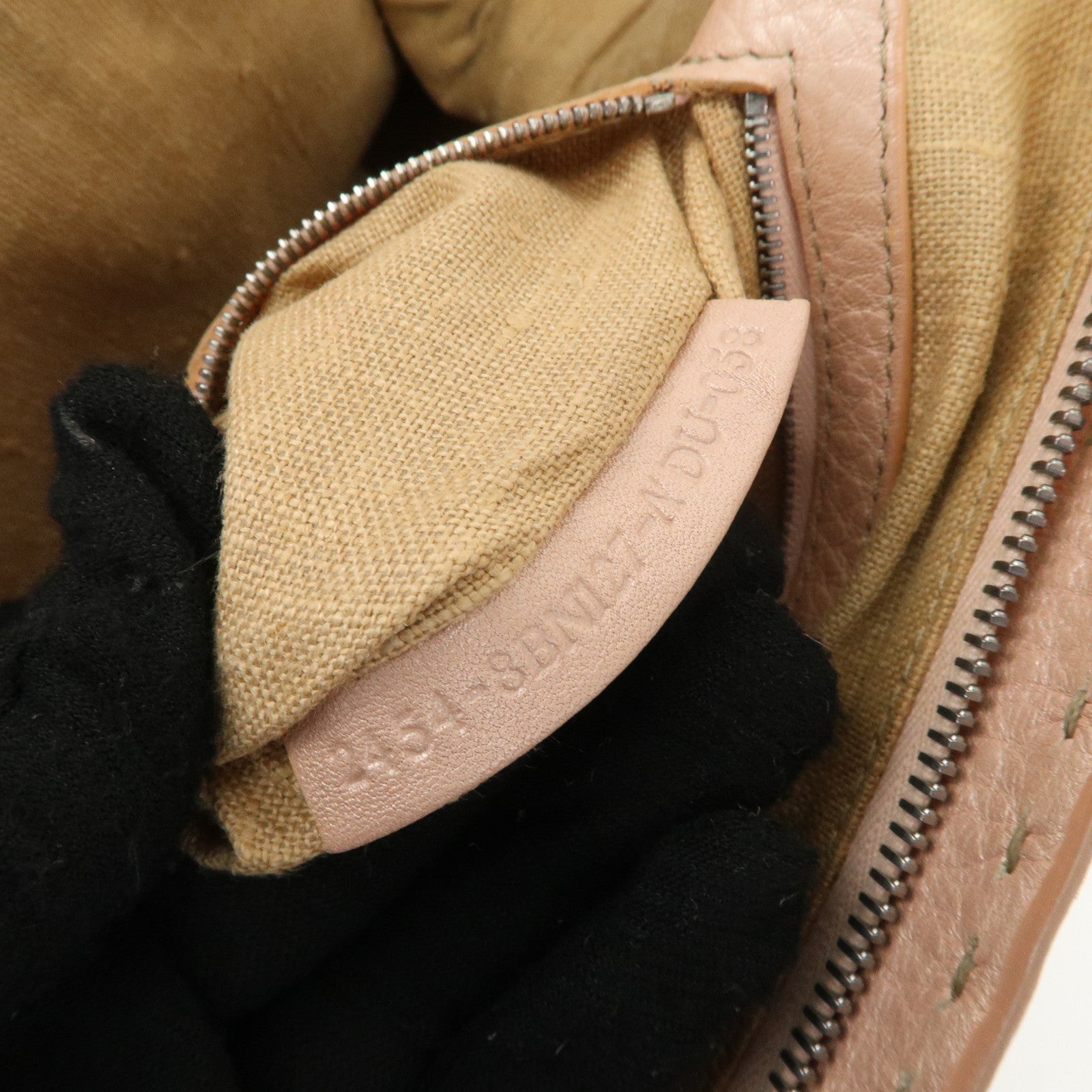 FENDI Selleria Leather Boston Bag Hand Bag Pink 8BN127 Used