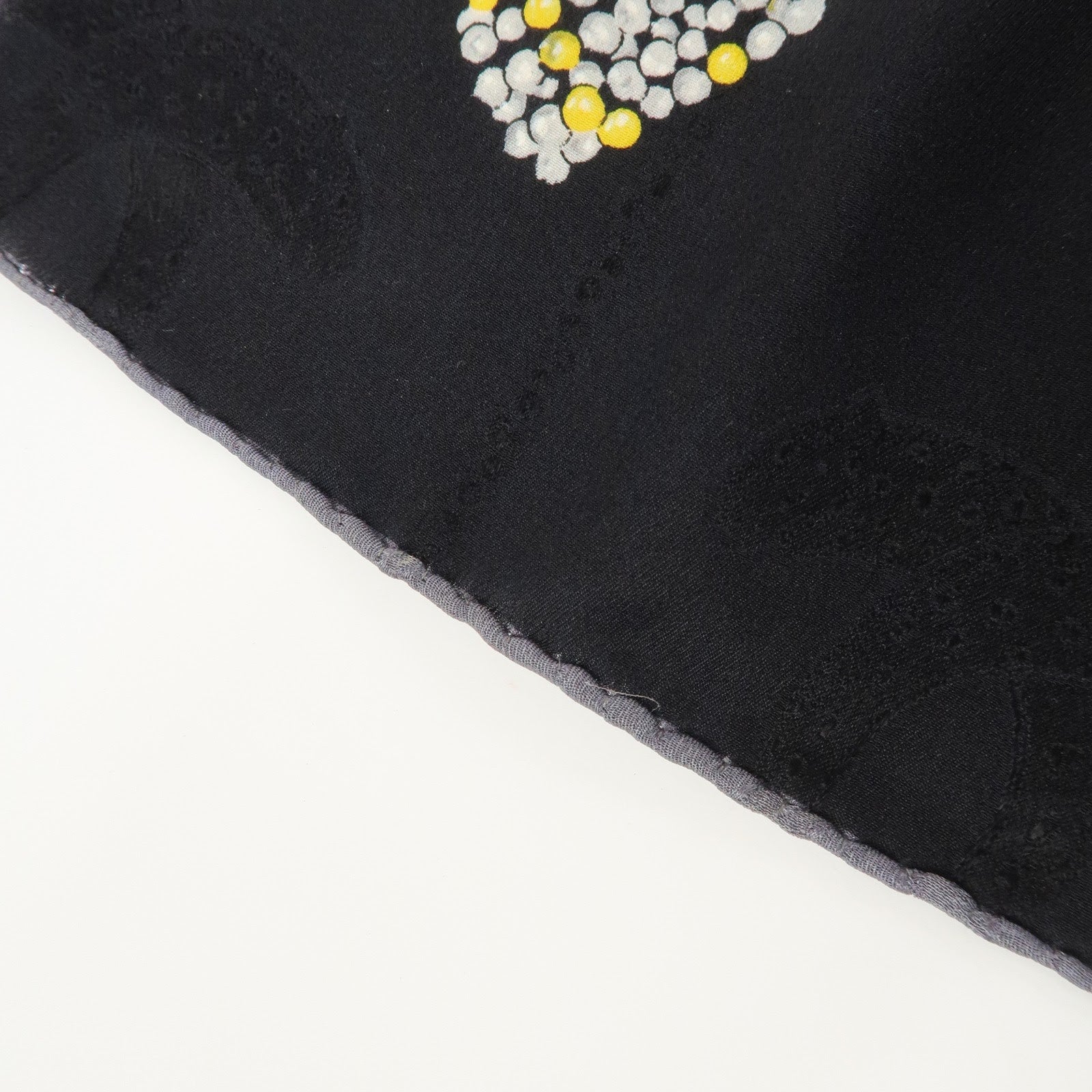 Cartier Must de Cartier Silk 100% Scarf Bijou Pattern Black Yellow