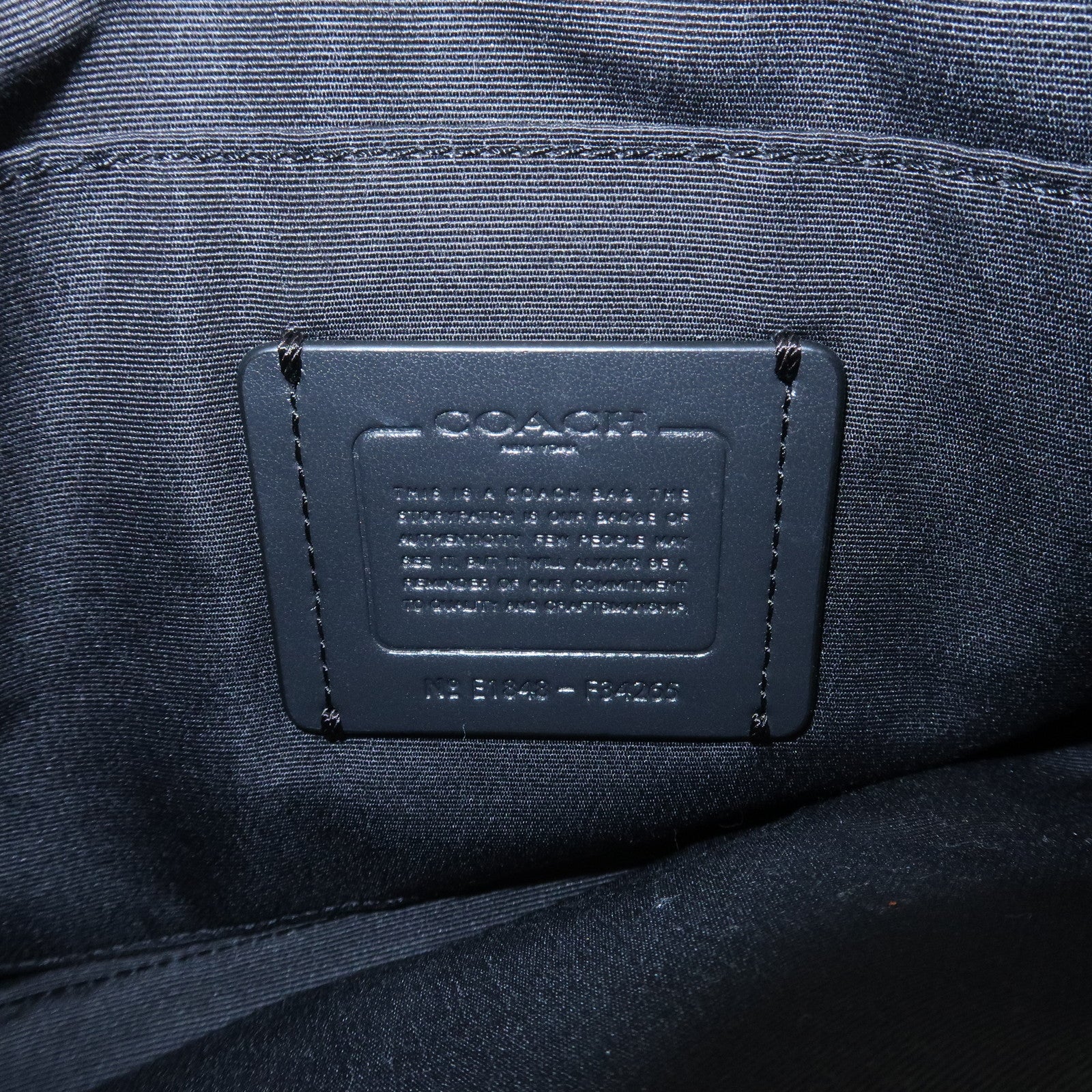 COACH Logo Leather Shoulder Bag Crossbody Bag Black