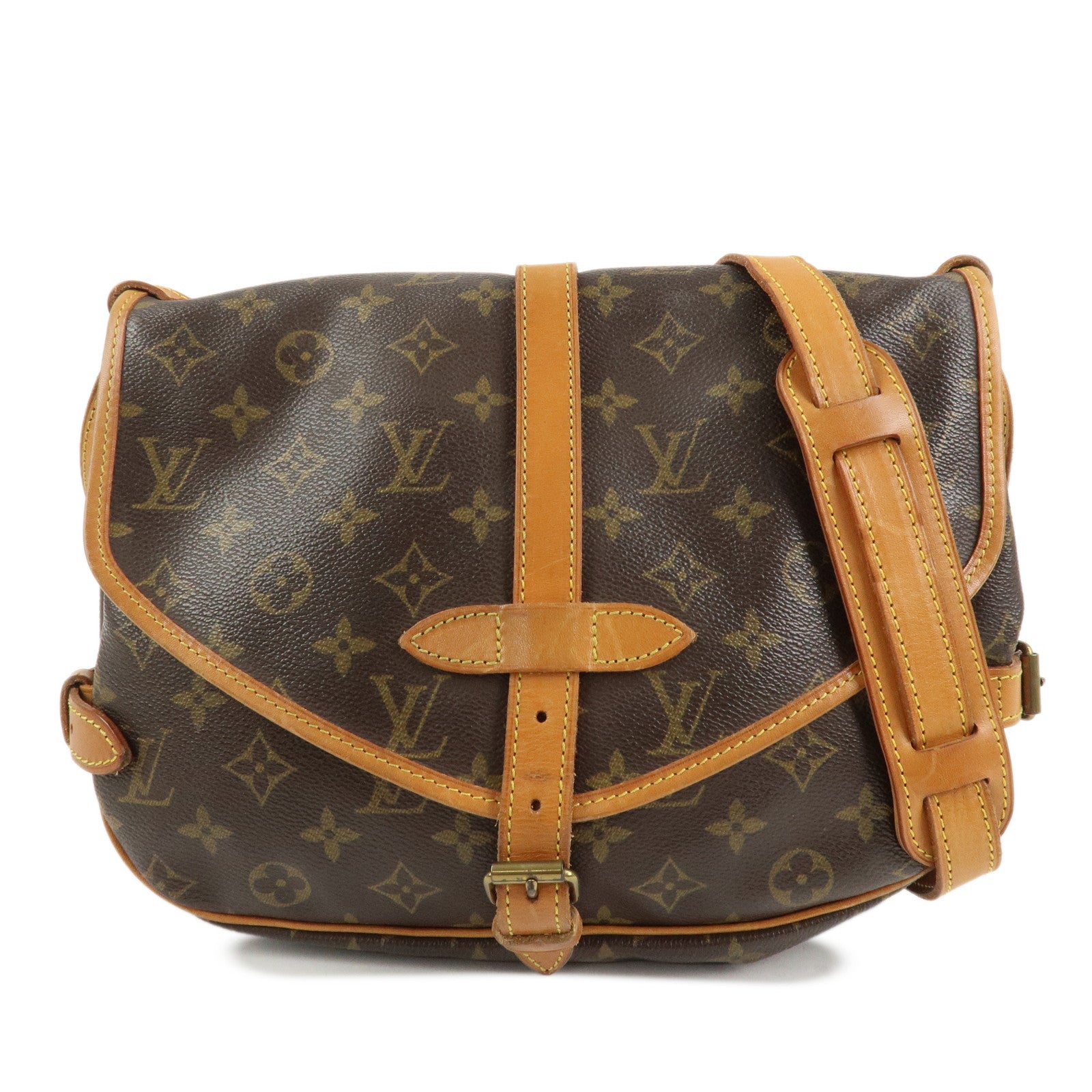 Louis Vuitton Monogram Saumur 30 Shoulder Bag Brown M42256
