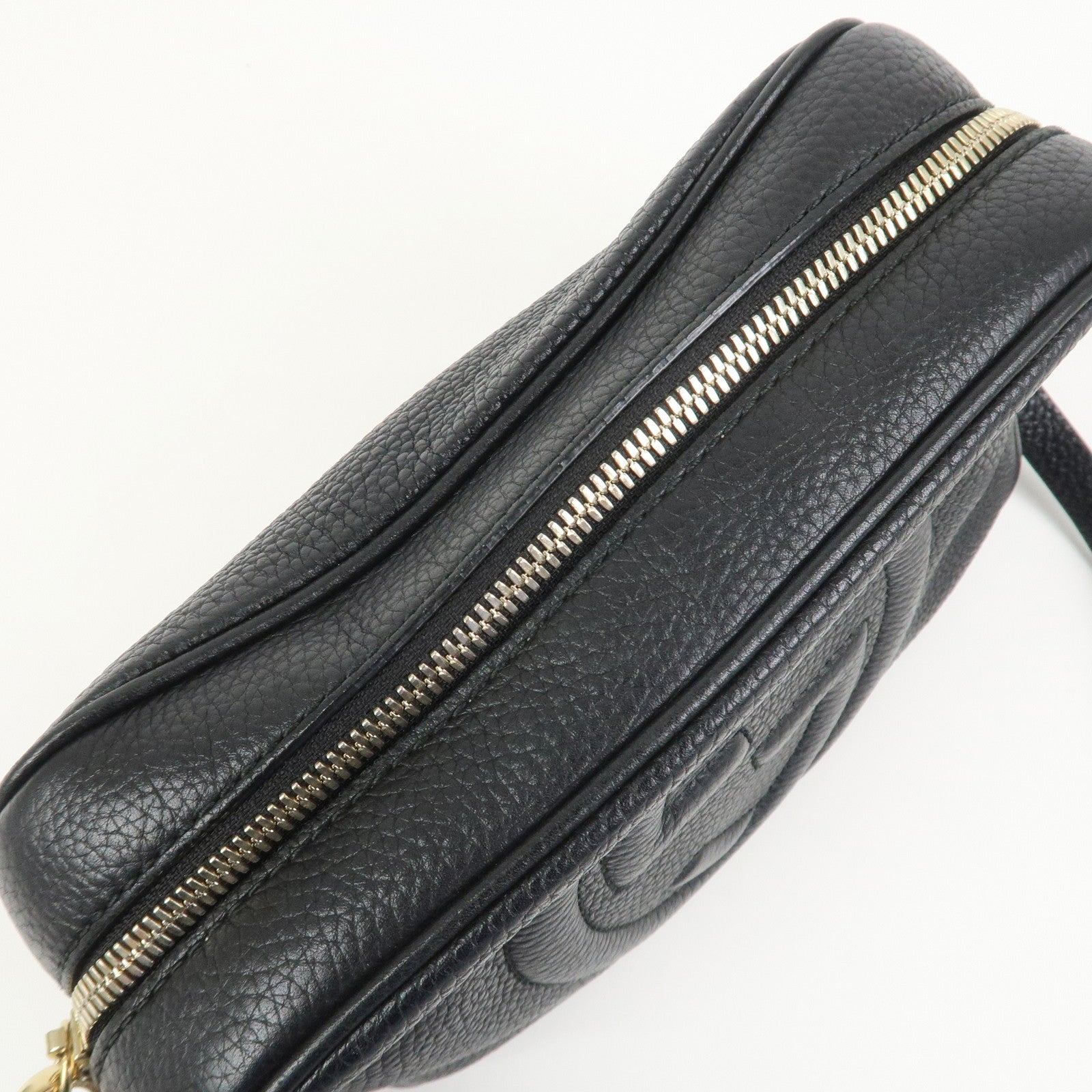 GUCCI SOHO Leather Shoulder Bag Crossbody Bag Black 308364