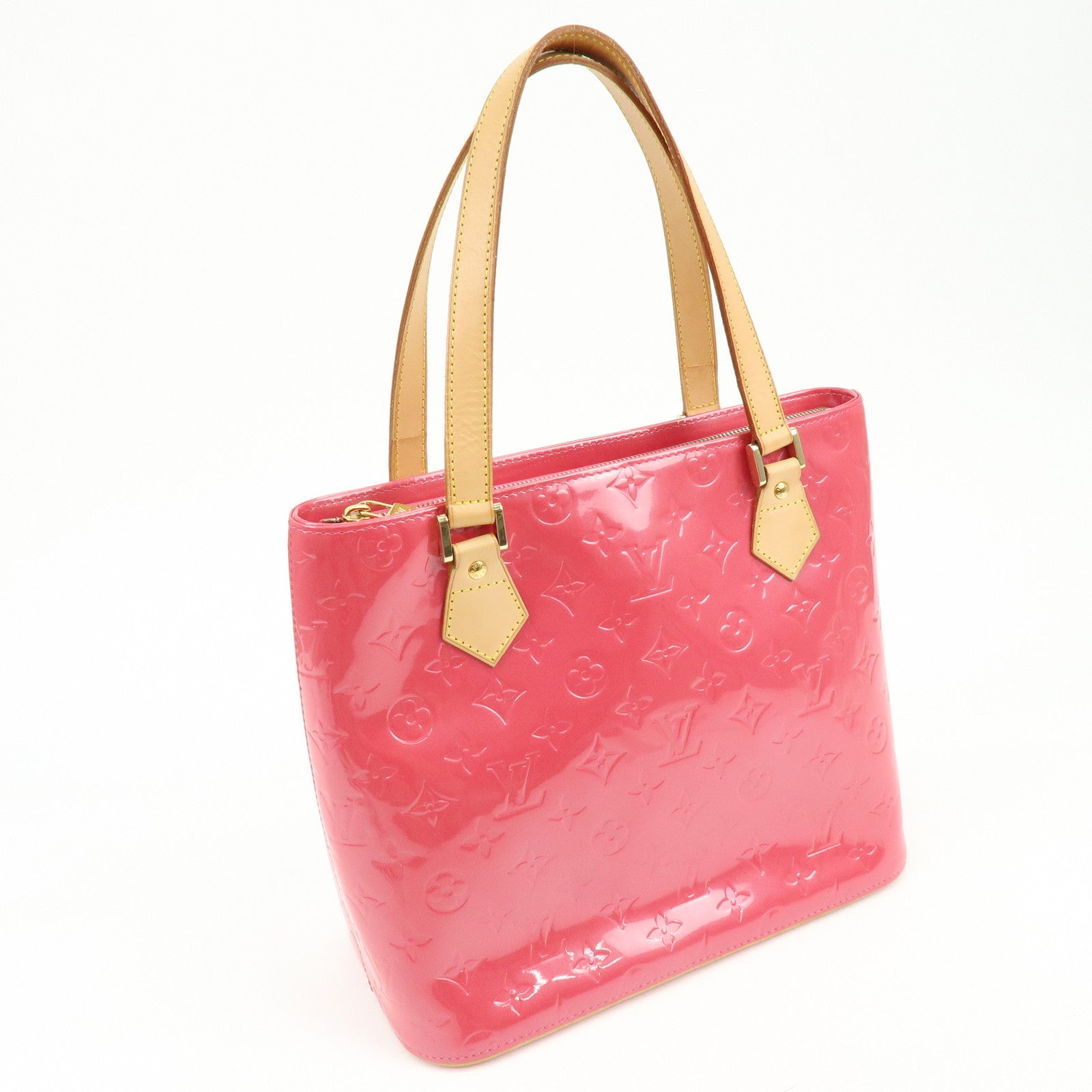 Louis Vuitton Monogram Vernis Houston Hand Bag Framboise N9135F