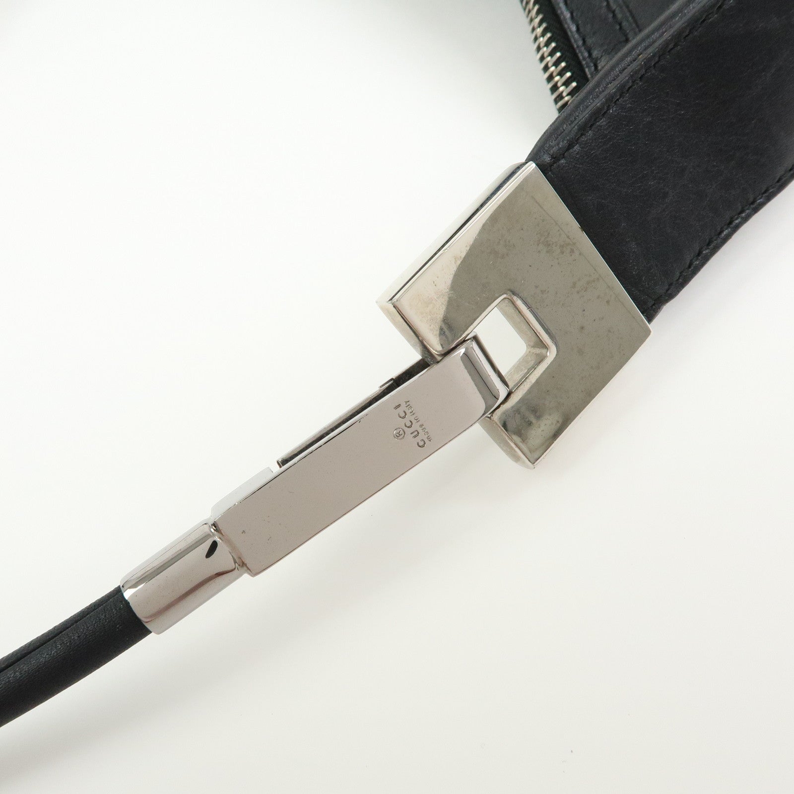 GUCCI Leather Shoulder Bag Hand Bag Black 001・3812・002122