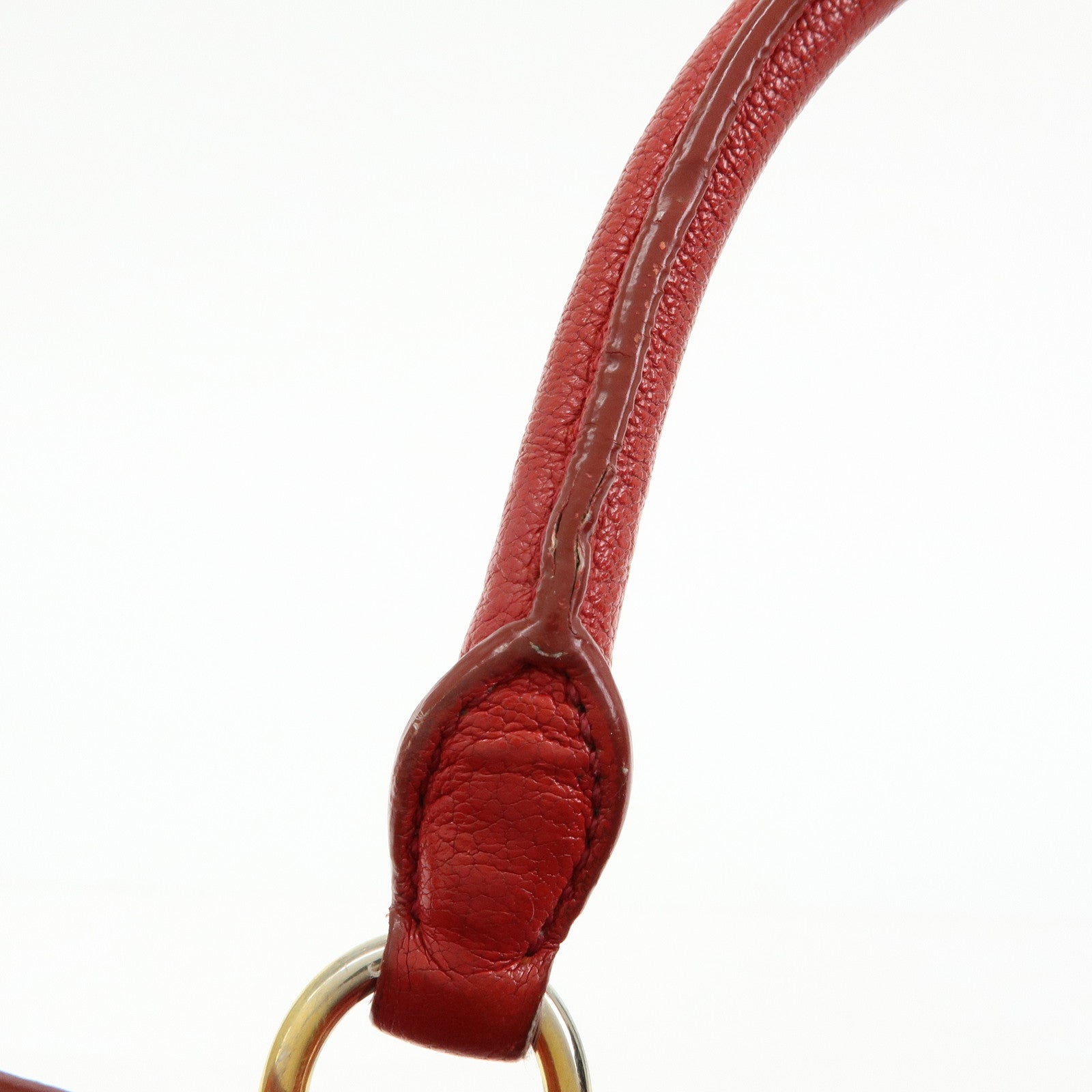 MIU MIU MADRAS Leather 2Way Bag Hand Bag Shoulder Bag Red