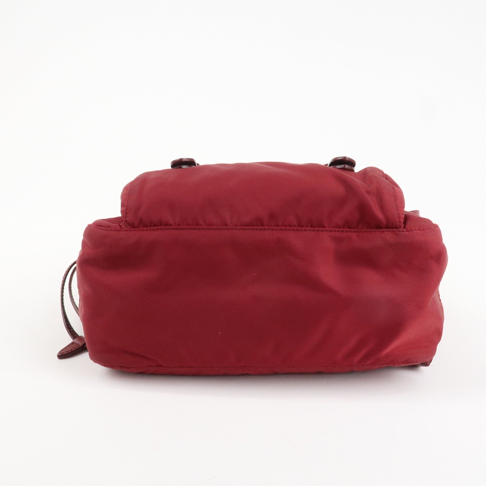 PRADA Logo Nylon Leather Shoulder Bag Crossbody Bag Bordeaux BT0692 Used